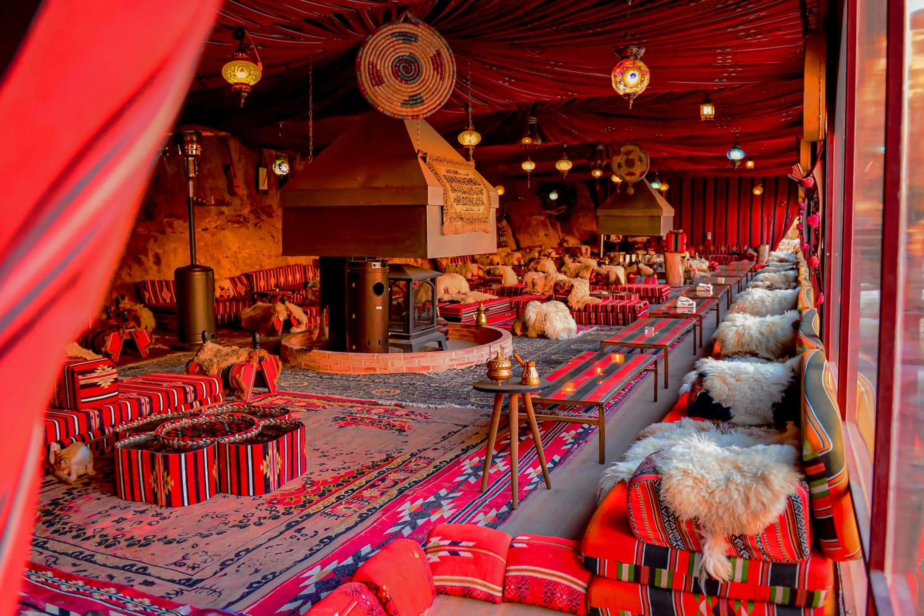 Seating area in Little Petra Bedouin Camp