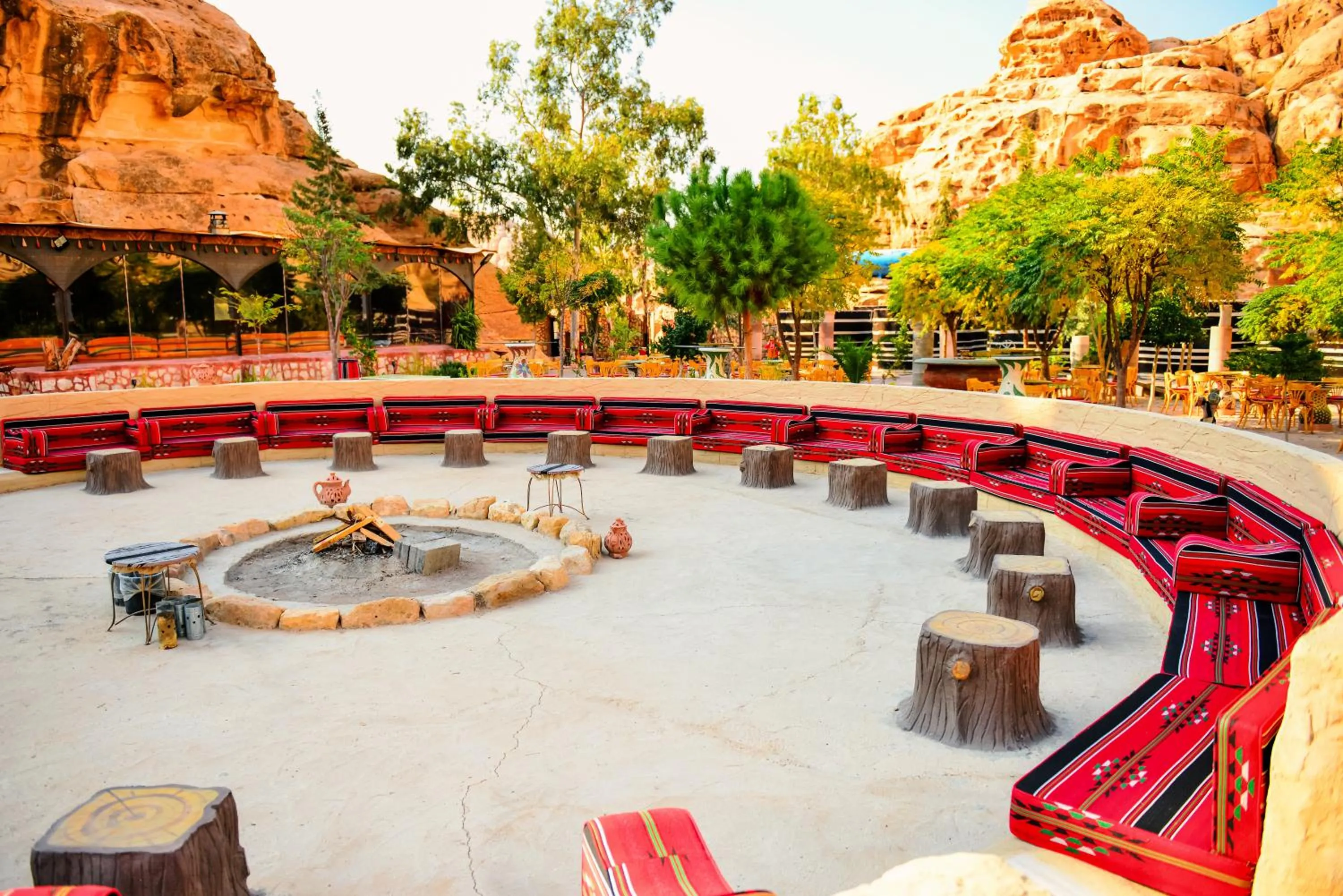 Seating area in Little Petra Bedouin Camp