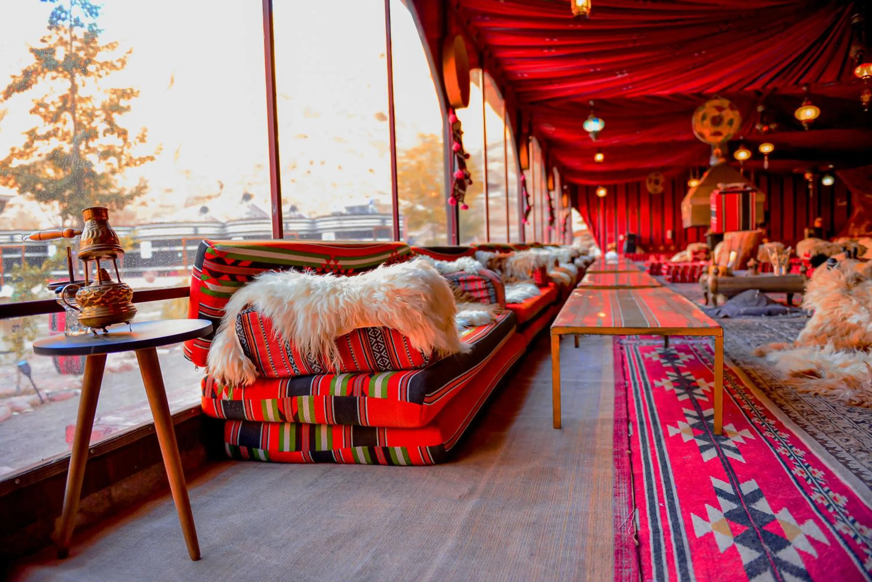 Seating area in Little Petra Bedouin Camp