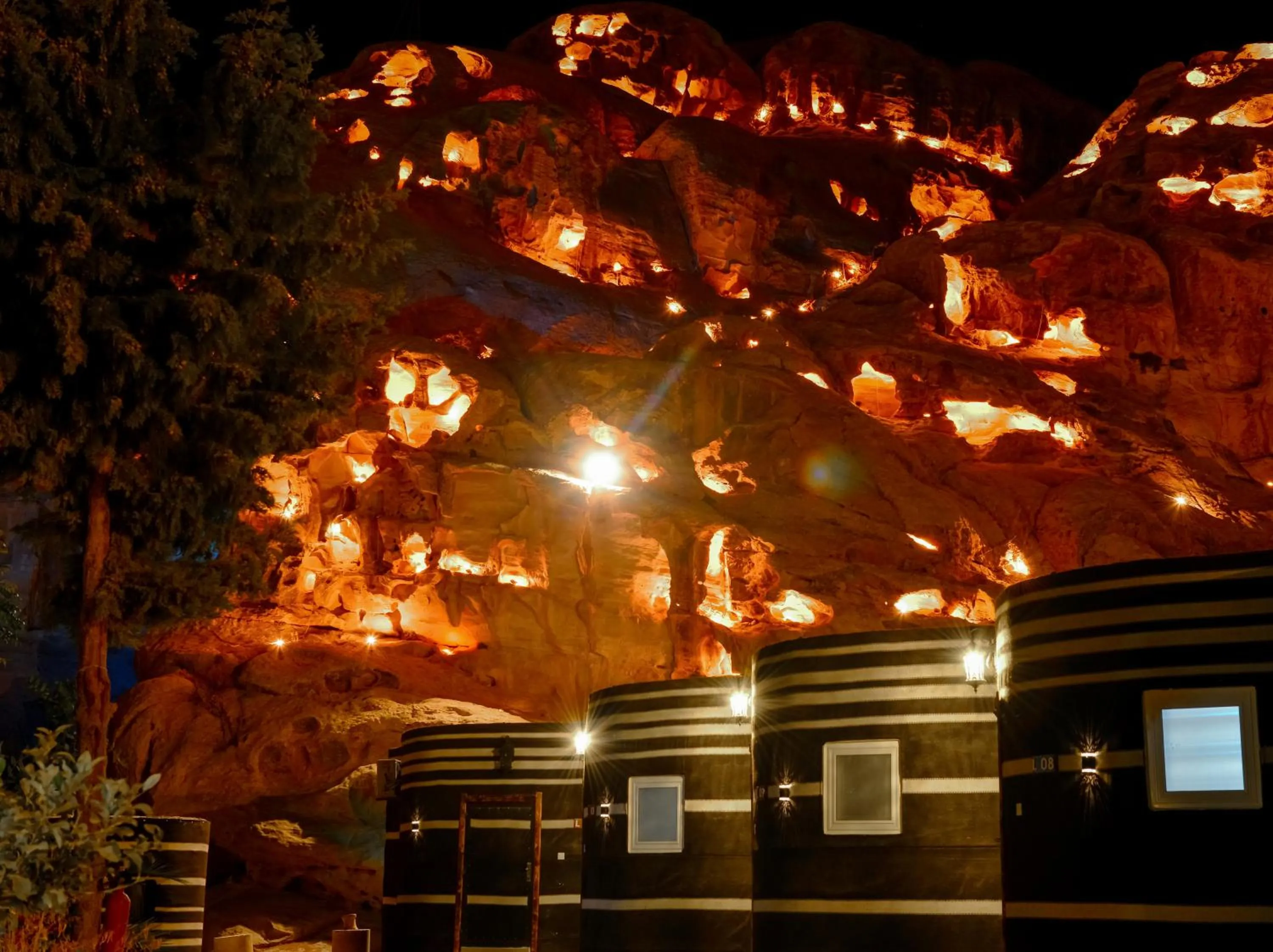 Night in Little Petra Bedouin Camp