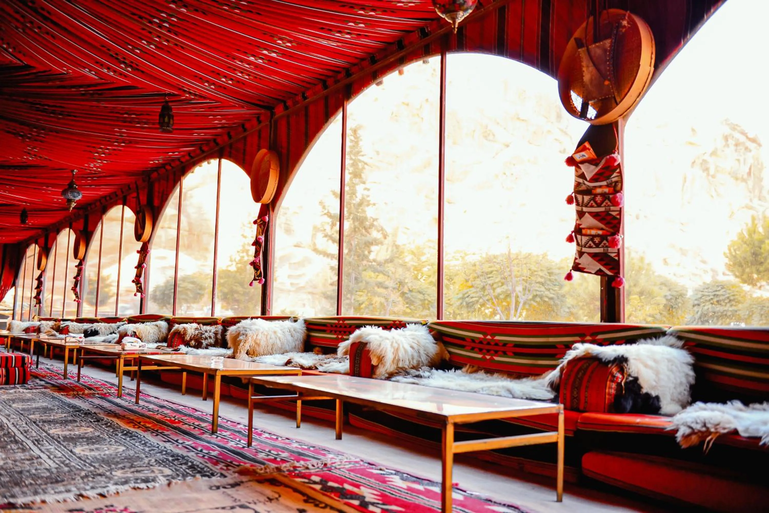 Seating area in Little Petra Bedouin Camp