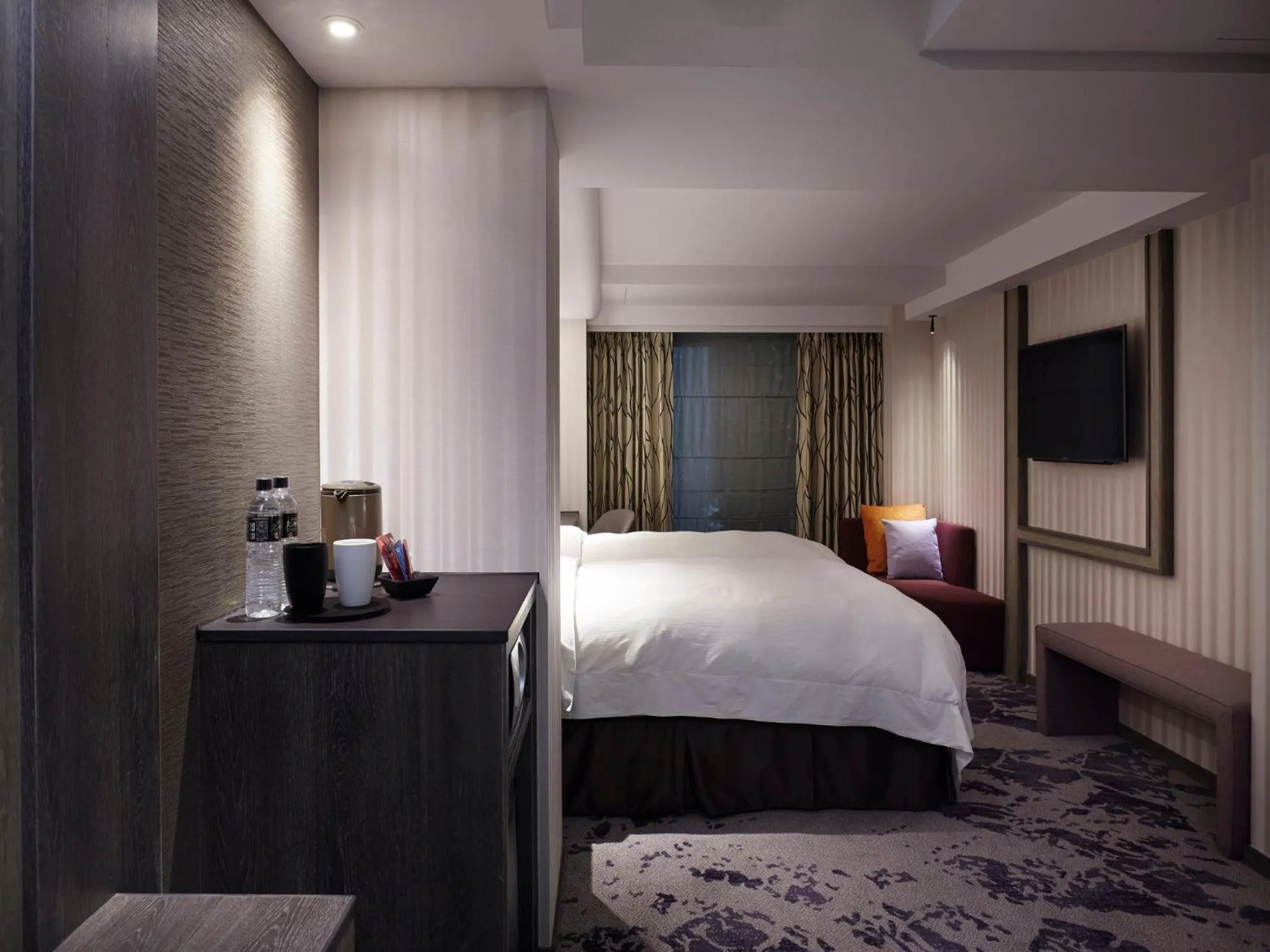 Photo of the whole room, Bed in At Home Hotel Ximen