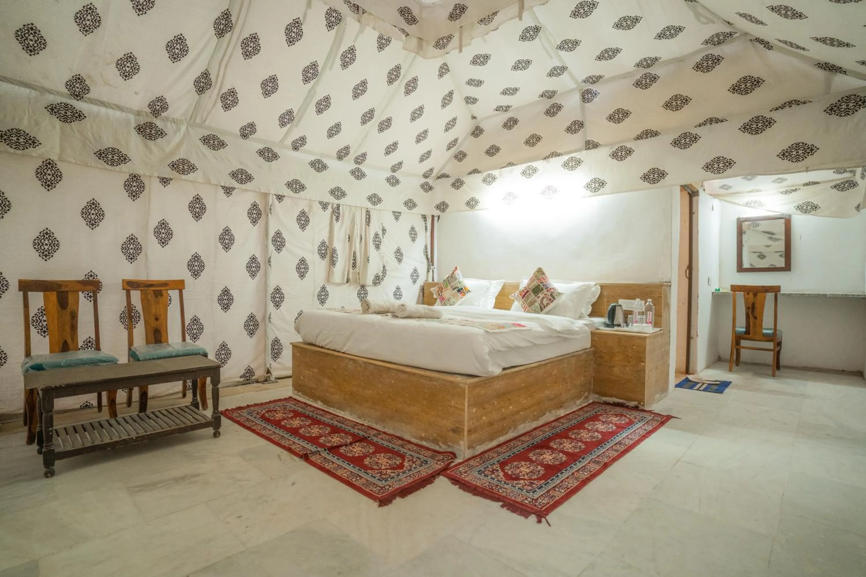 Living room, Bed in Dynasty Desert Camp and Resort