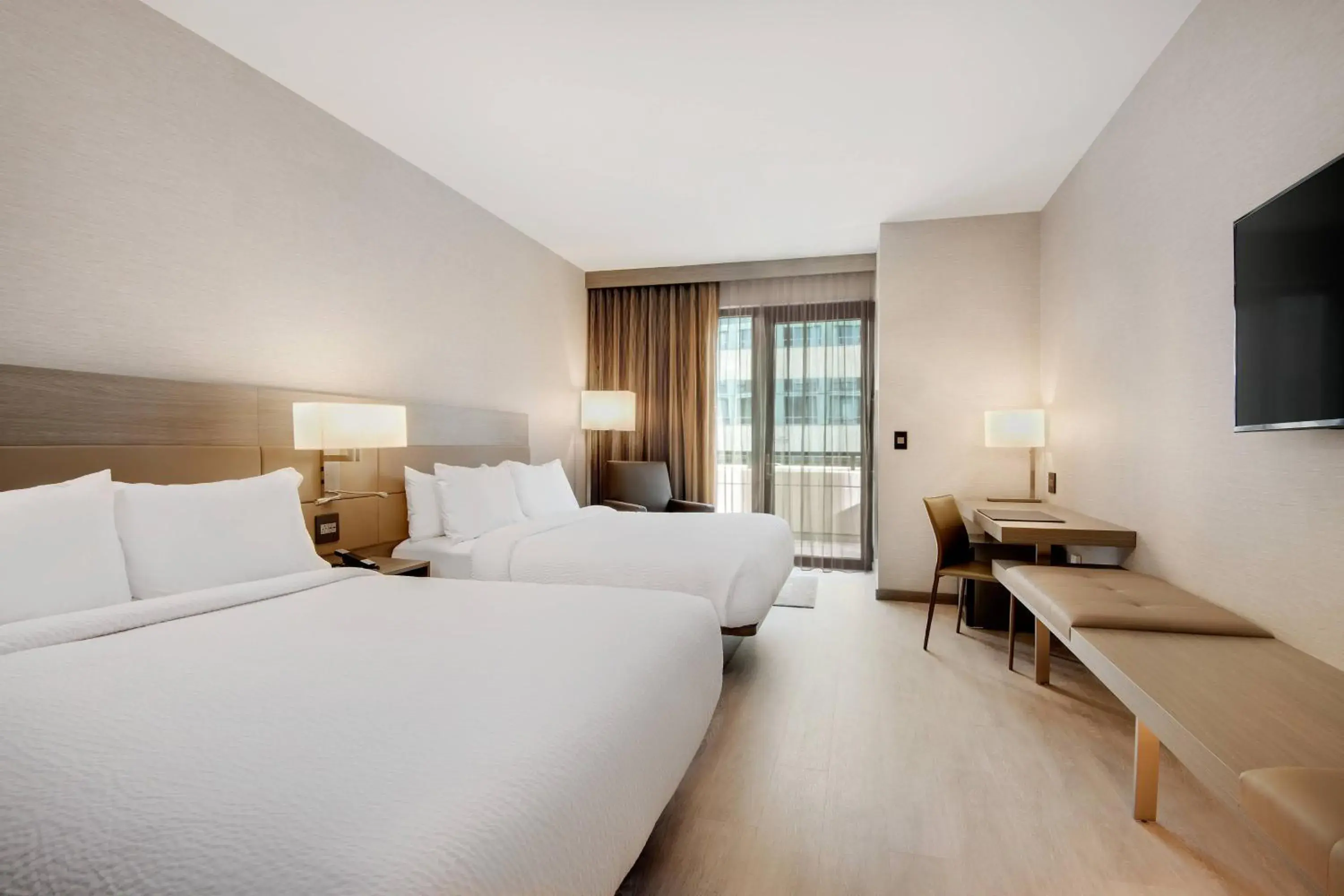 Queen Room with Two Queen Beds and Balcony in AC Hotel Asheville Downtown Queen Room with Two Queen Beds and Balcony in AC Hotel Asheville Downtown