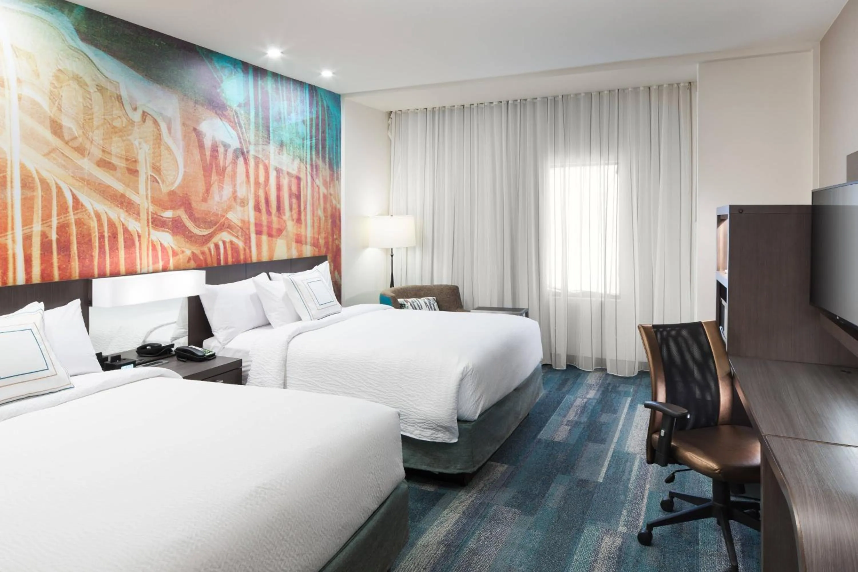 Photo of the whole room, Bed in Courtyard by Marriott Fort Worth Historic Stockyards