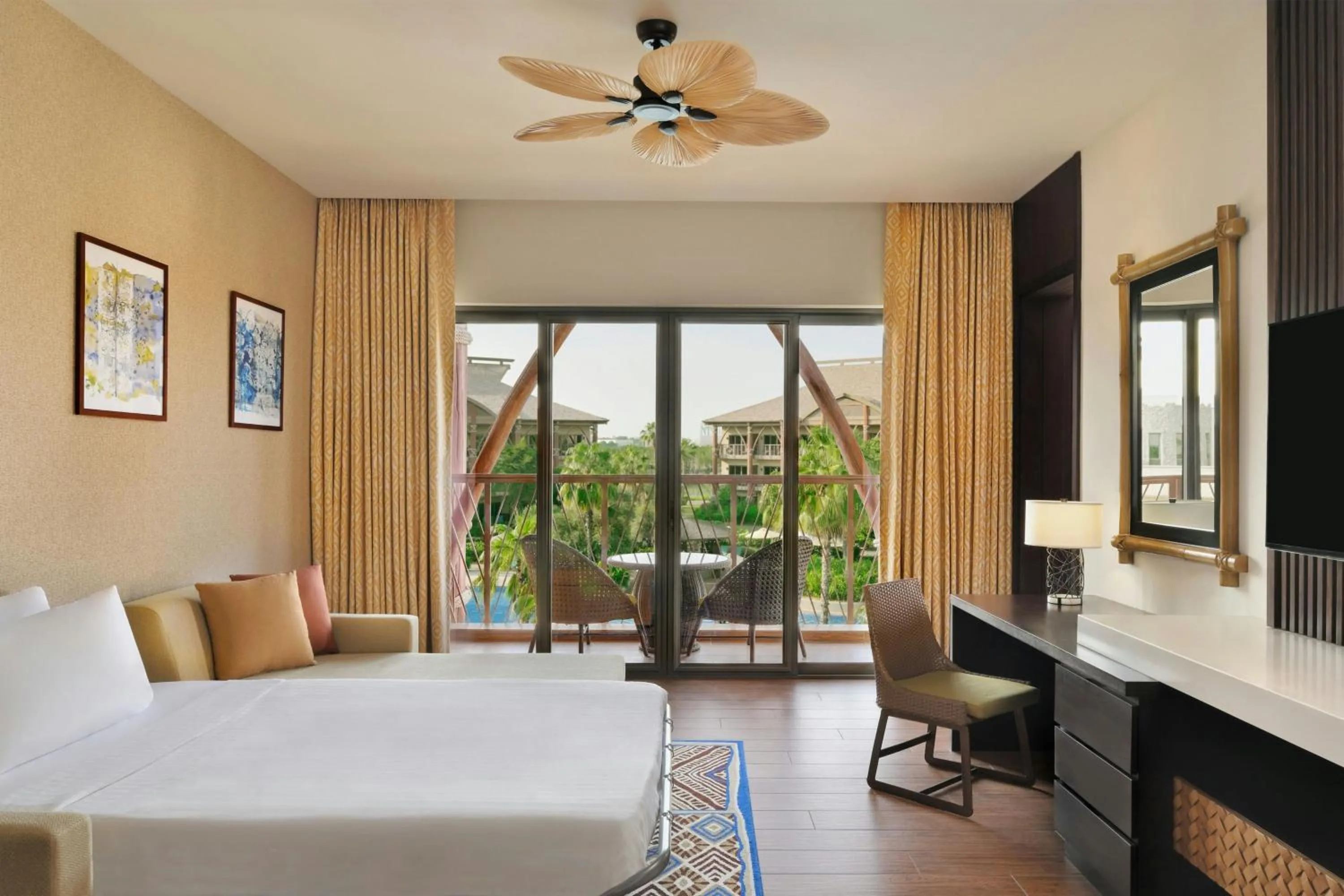 Living room, Bed in Lapita, Dubai Parks and Resorts, Autograph Collection