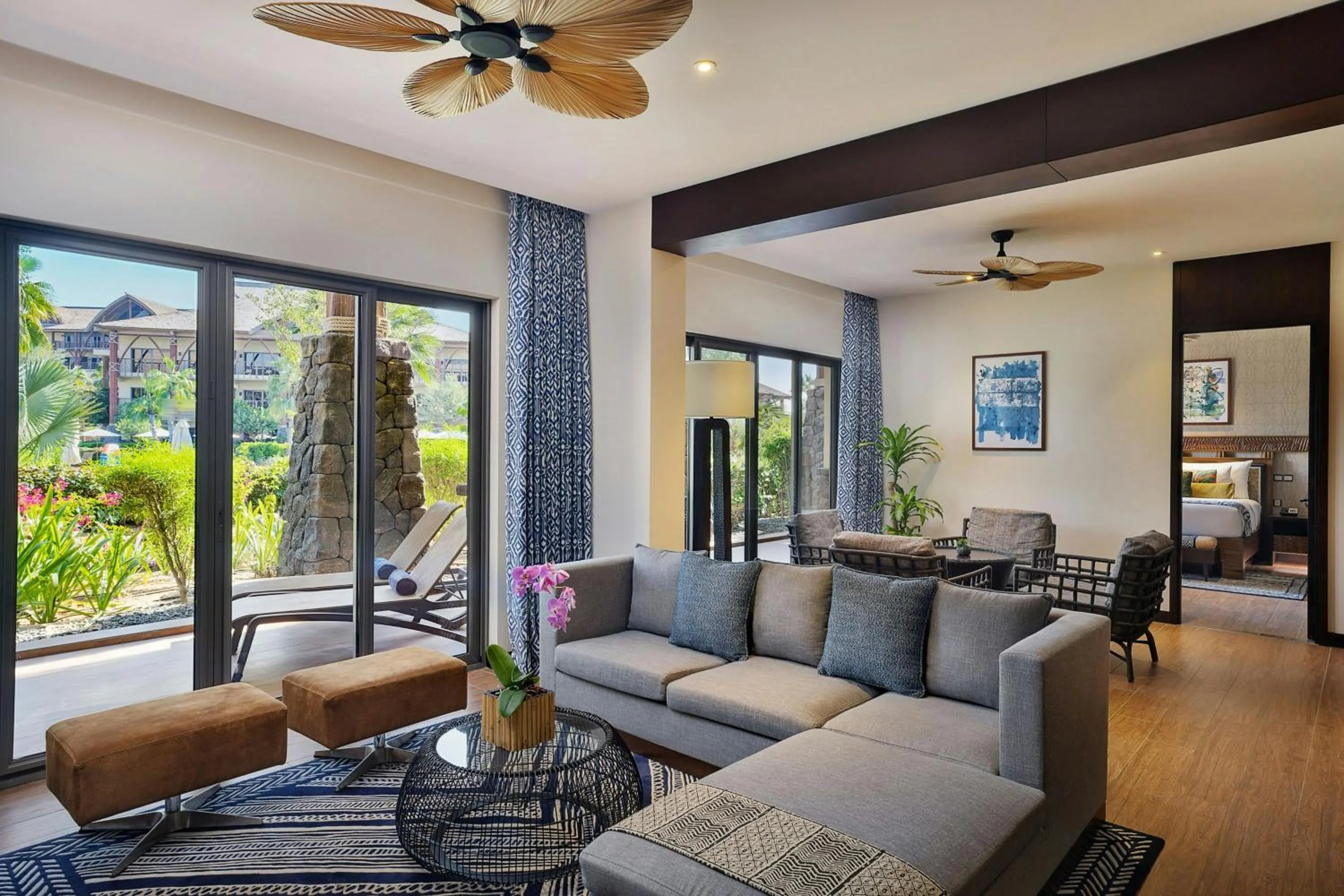 Living room in Lapita, Dubai Parks and Resorts, Autograph Collection