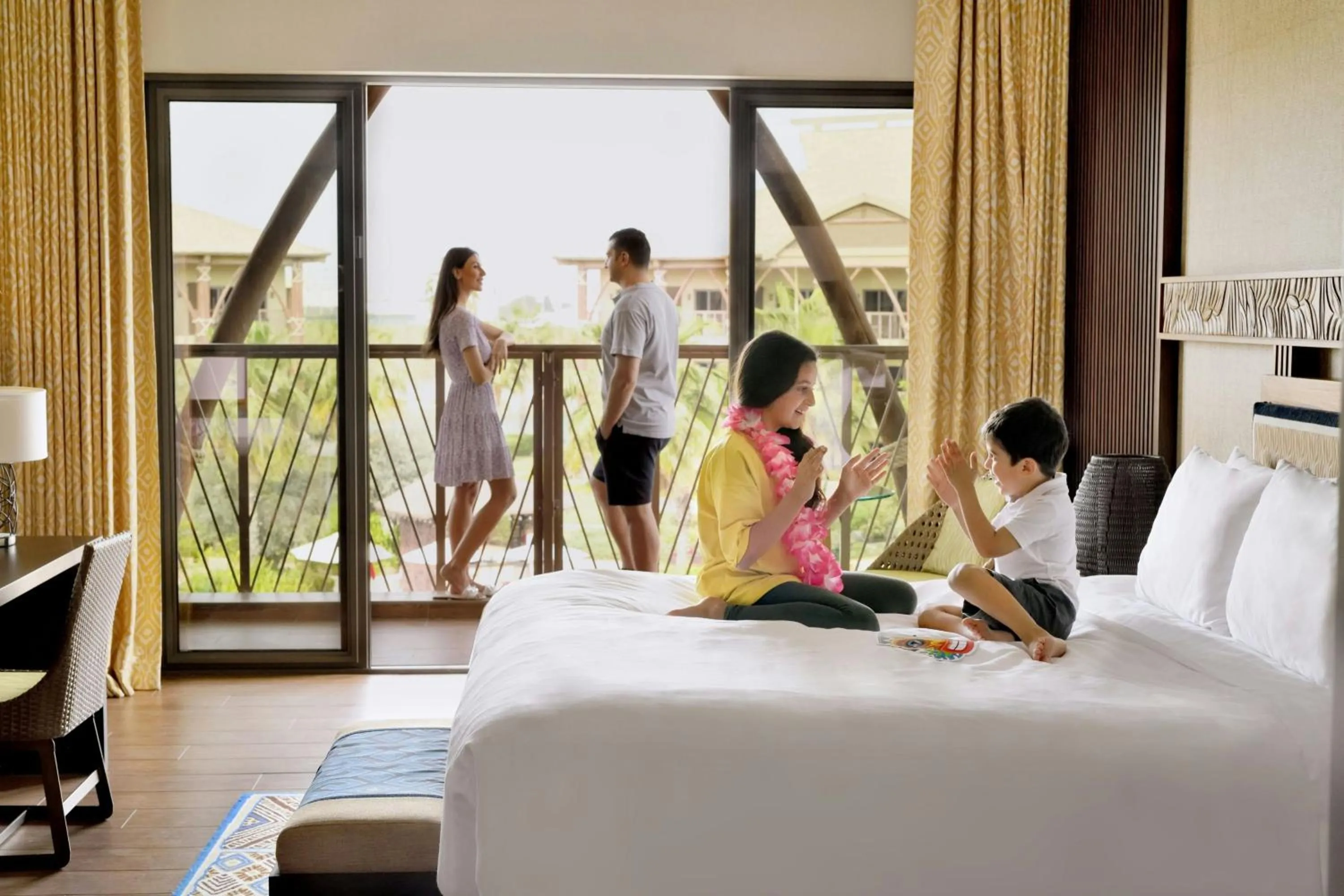 Photo of the whole room, Bed in Lapita, Dubai Parks and Resorts, Autograph Collection