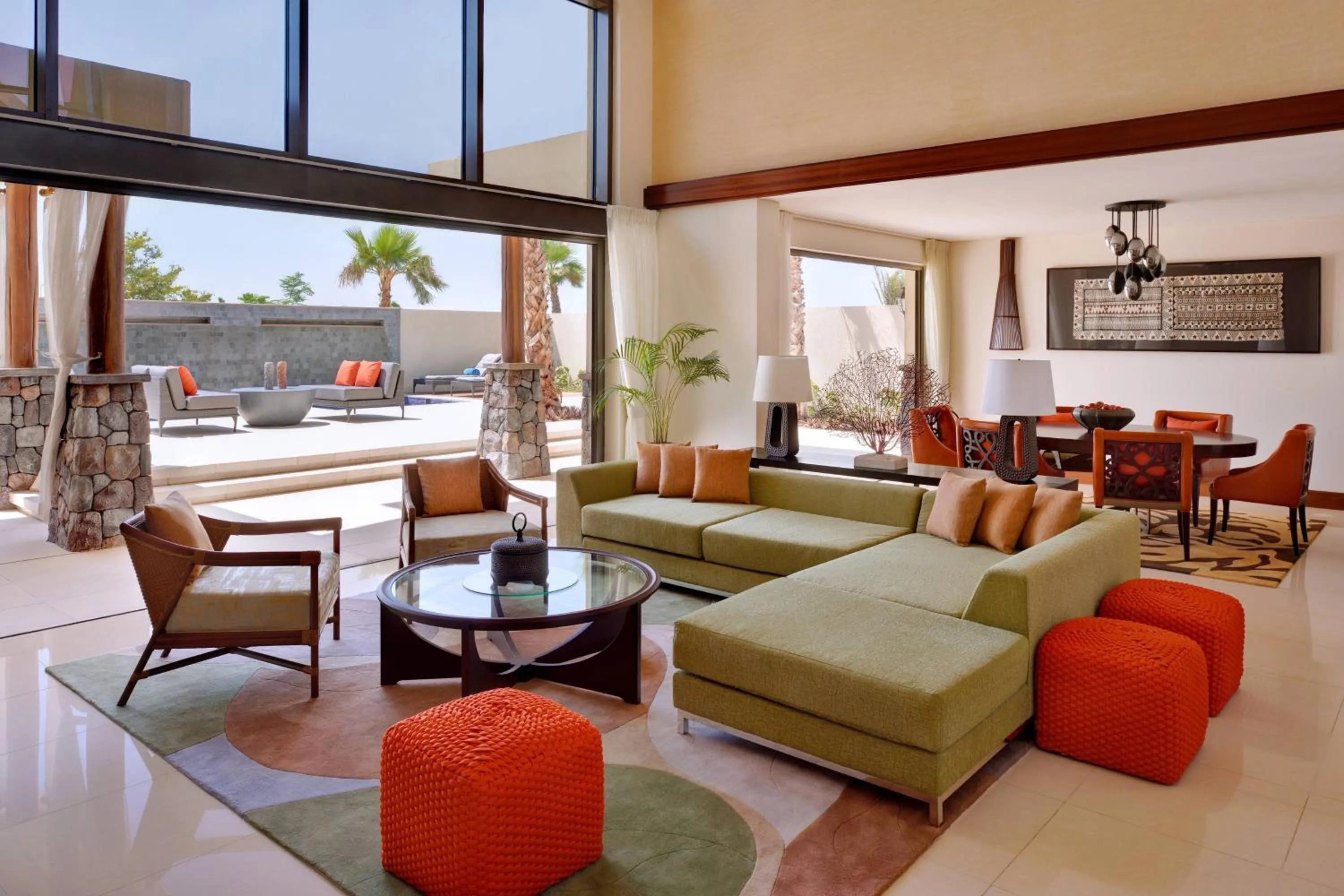 Living room in Lapita, Dubai Parks and Resorts, Autograph Collection