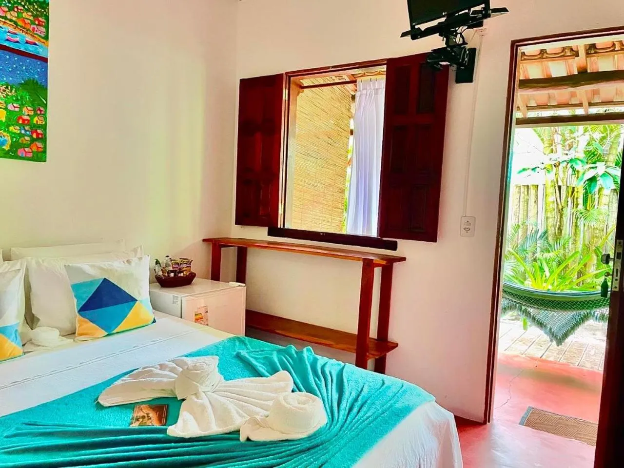 TV and multimedia, Bed in Pousada Lumar