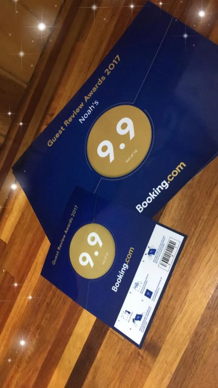 Certificate/Award in Noah's Stanley Luxury Bed and Breakfast