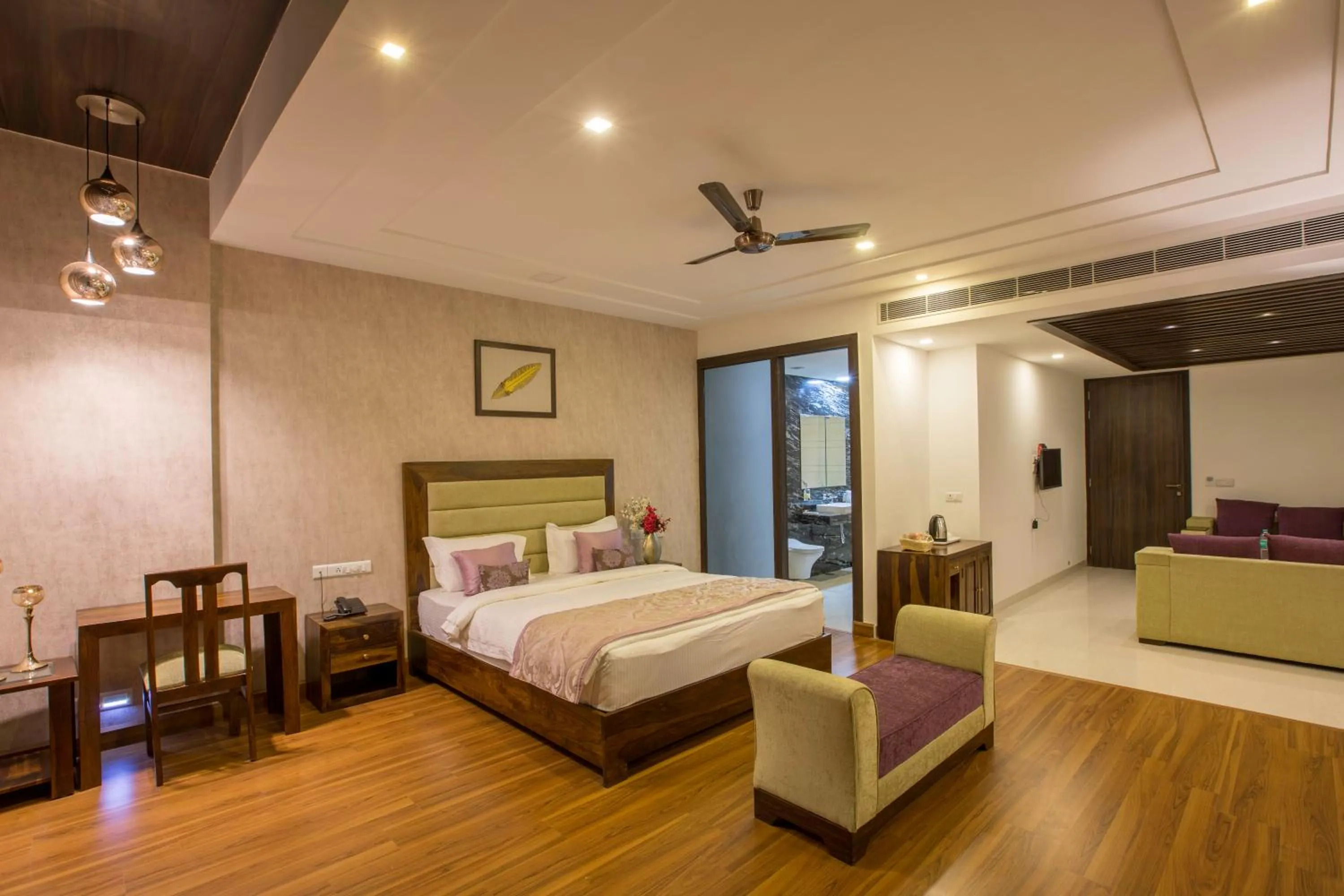 Shower, Bed in Brahma Horizon Hotel & Spa - Pushkar