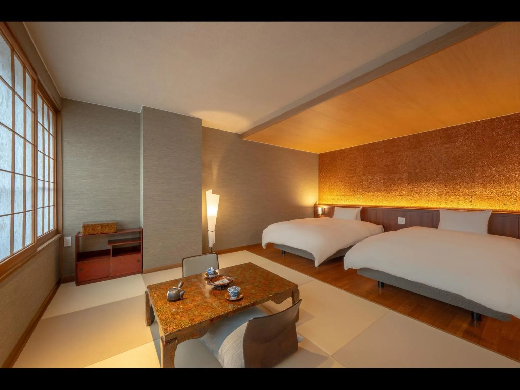 Photo of the whole room, Bed in Dai Onsen Matsudaya Ryokan