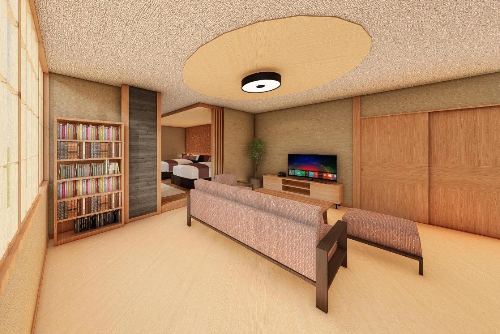 Living room in Dai Onsen Matsudaya Ryokan