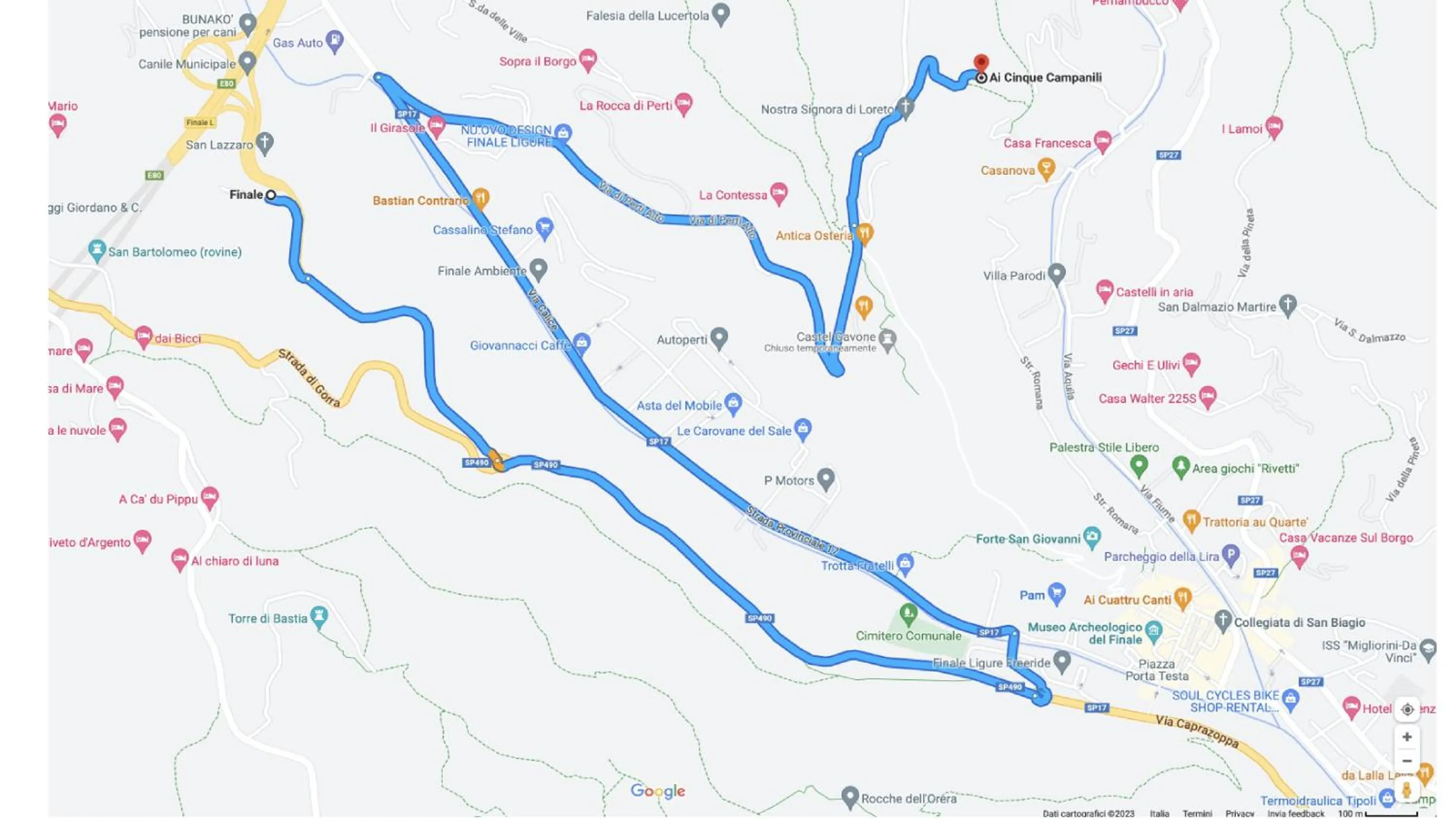 Street view in Ai Cinque Campanili