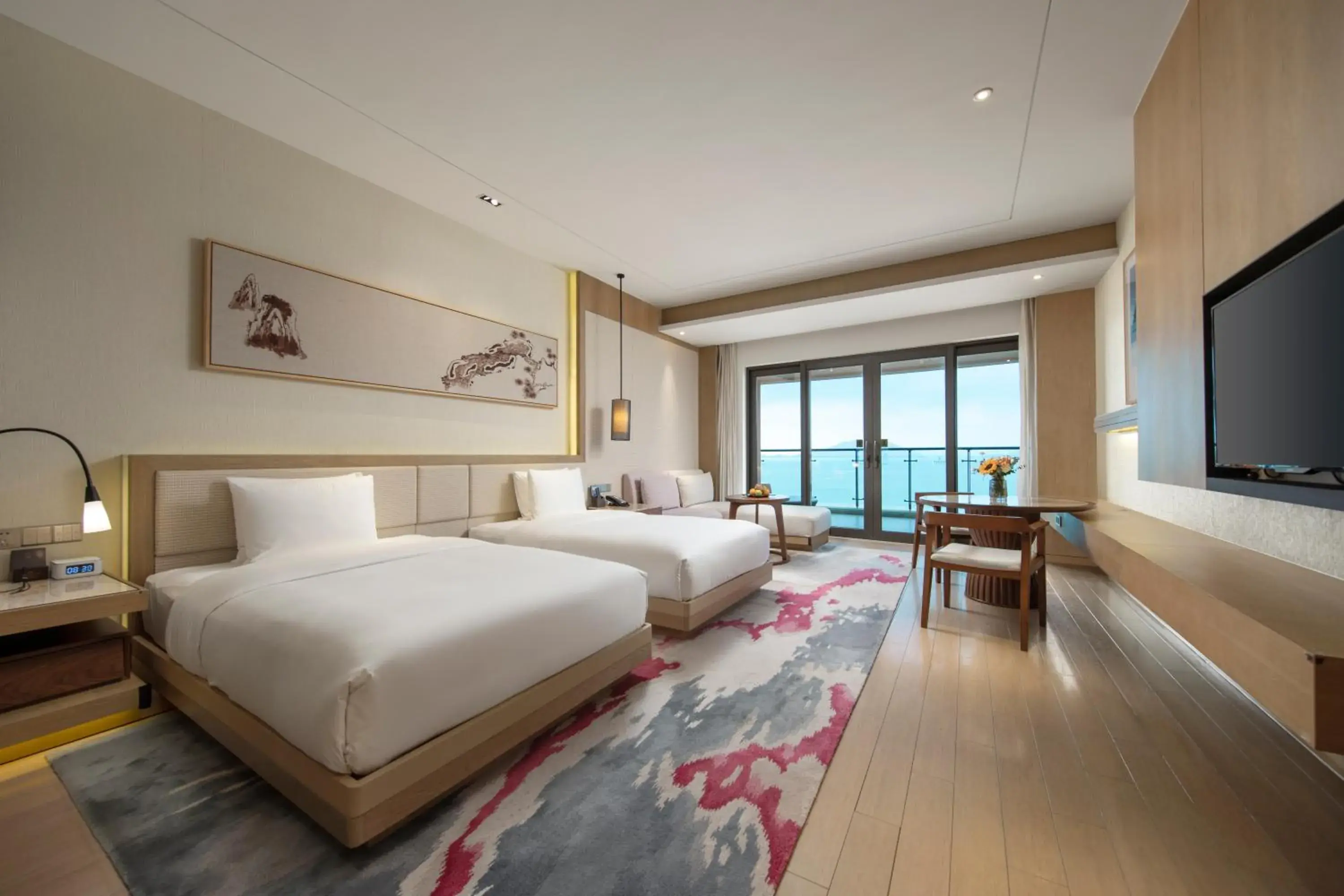 Premium Double Room with Two Double Beds and Sea View - High Floor in Crowne Plaza Ningbo Xiangshan Sea View by IHG Premium Double Room with Two Double Beds and Sea View - High Floor in Crowne Plaza Ningbo Xiangshan Sea View by IHG