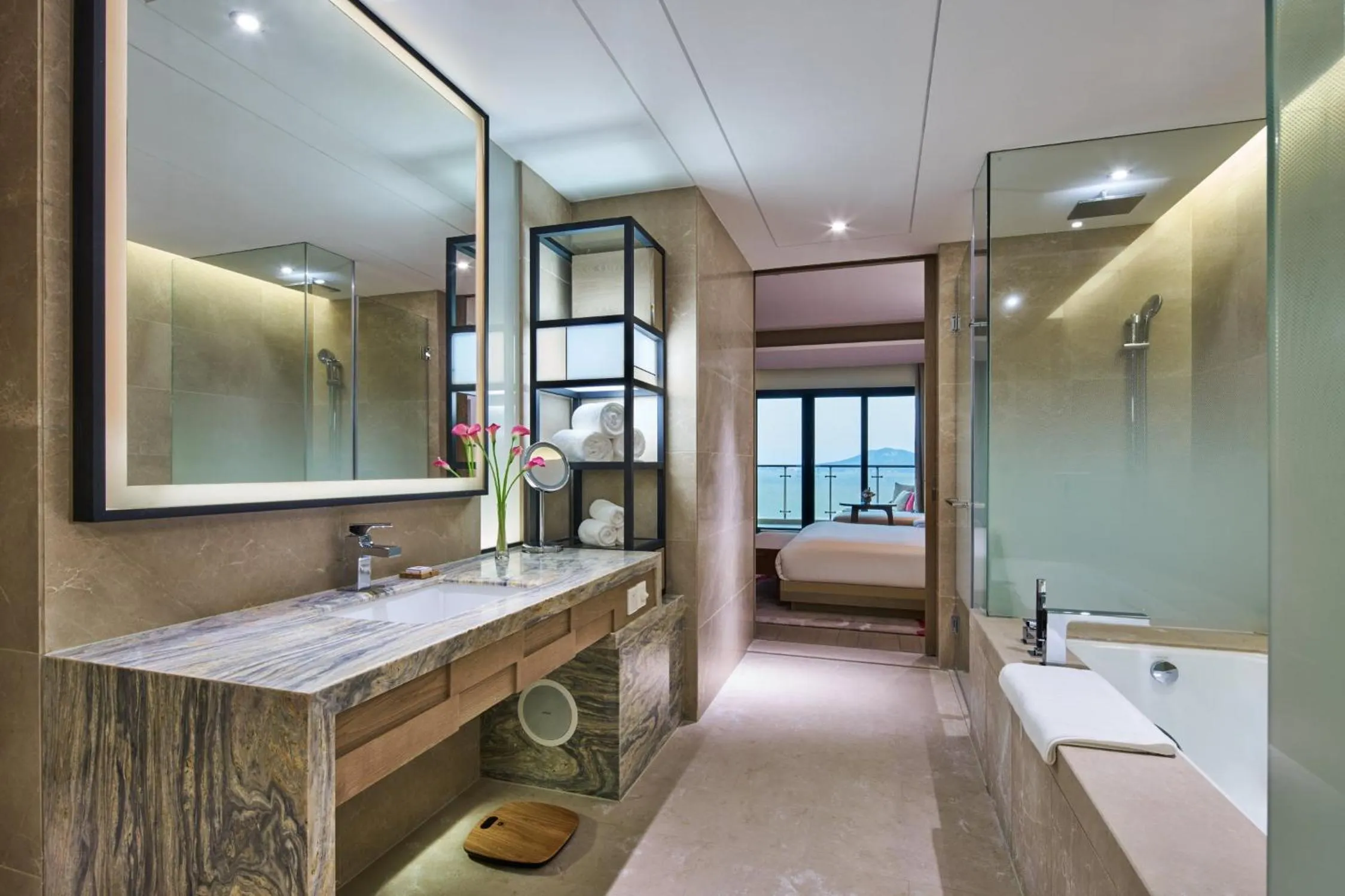 Bathroom in Crowne Plaza Ningbo Xiangshan Sea View by IHG