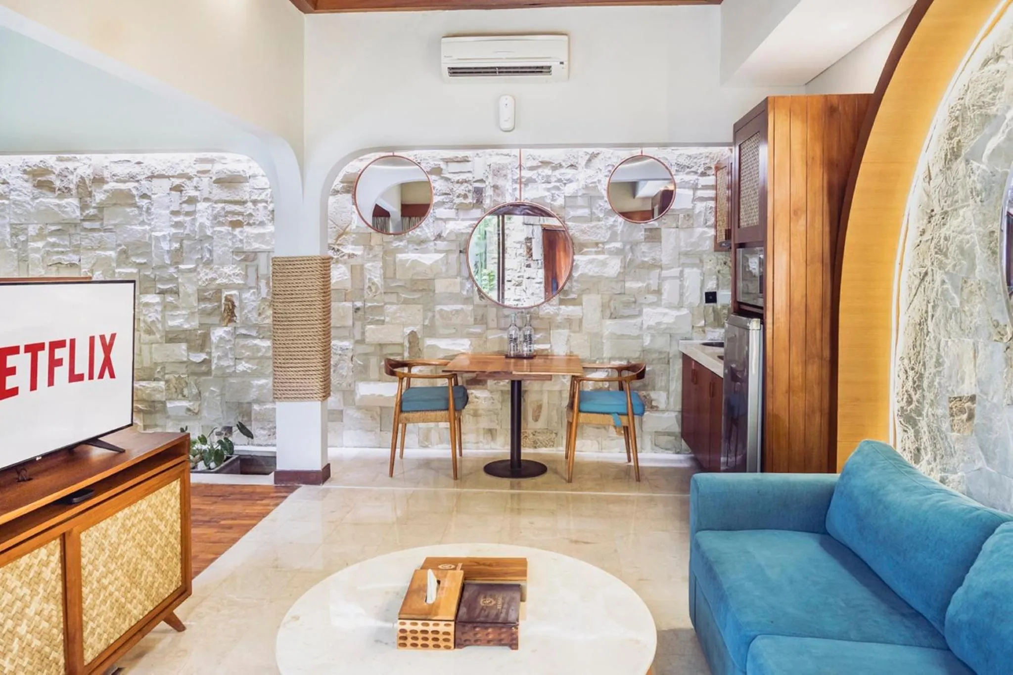 Living room in Aksari Villa Seminyak by Ini Vie Hospitality