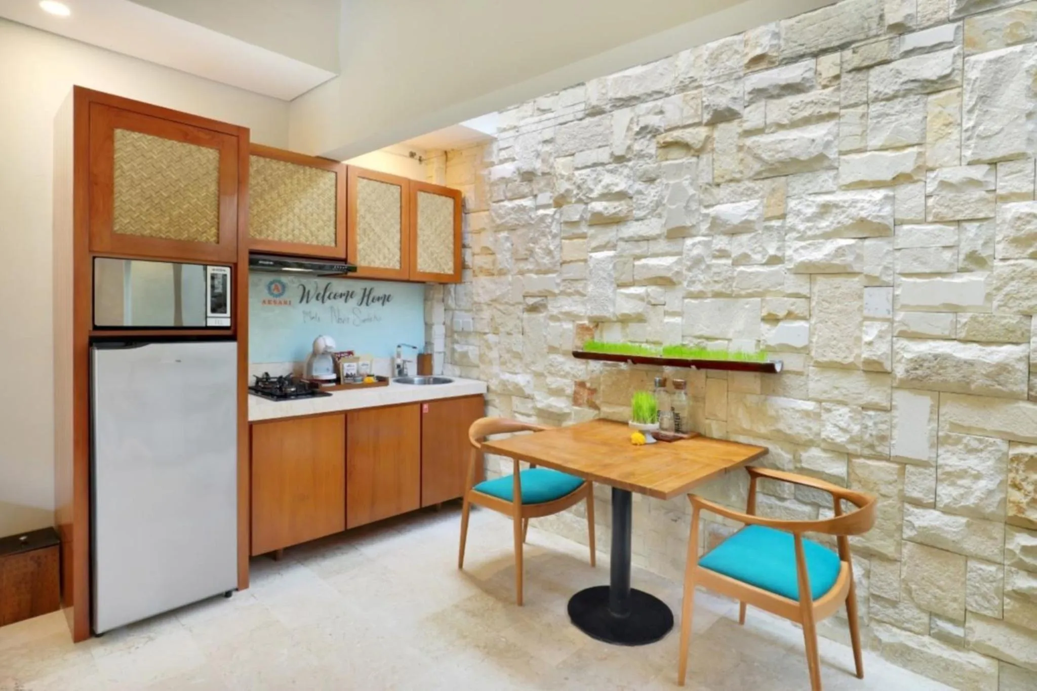 kitchen in Aksari Villa Seminyak by Ini Vie Hospitality