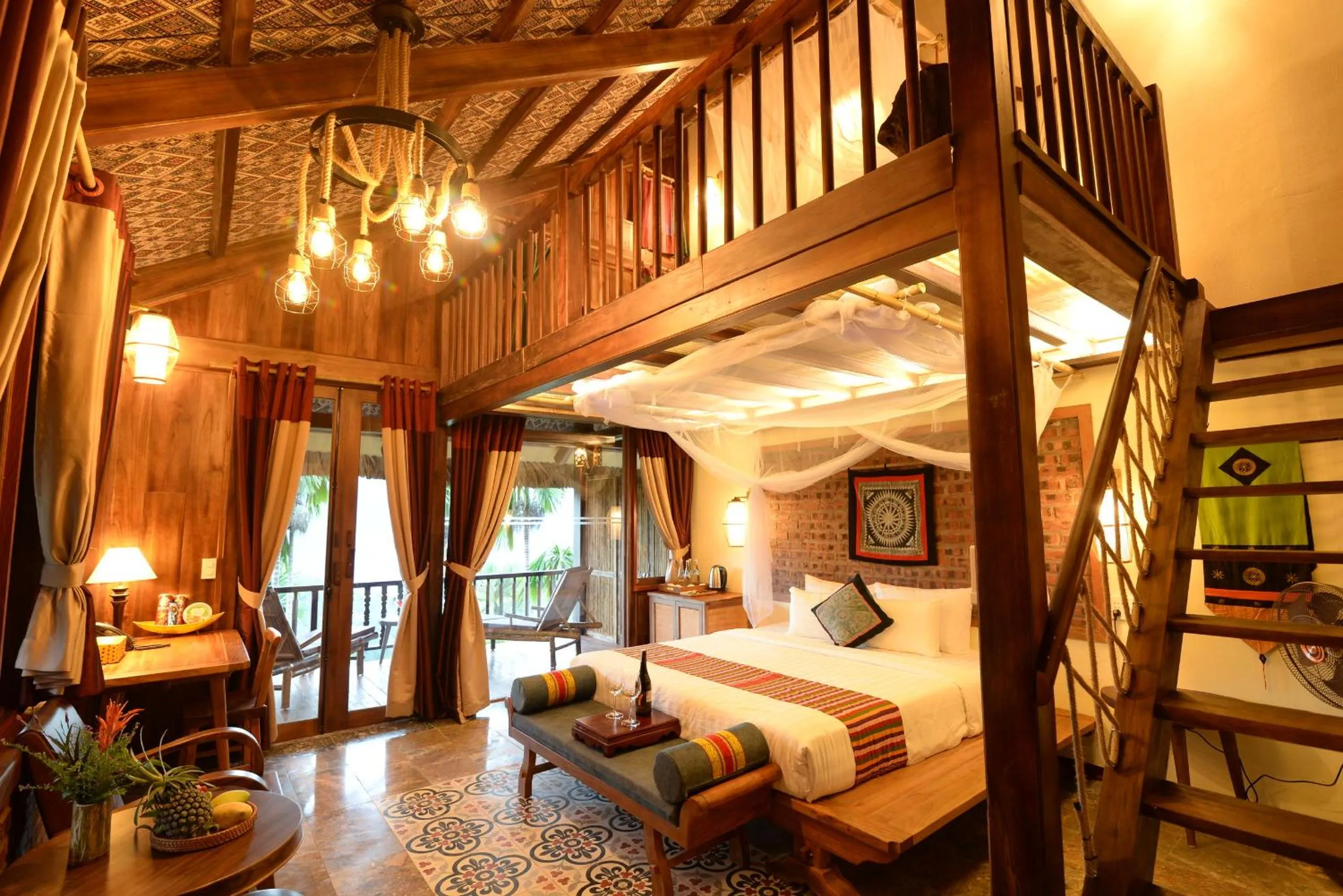 Bed in Puluong Retreat