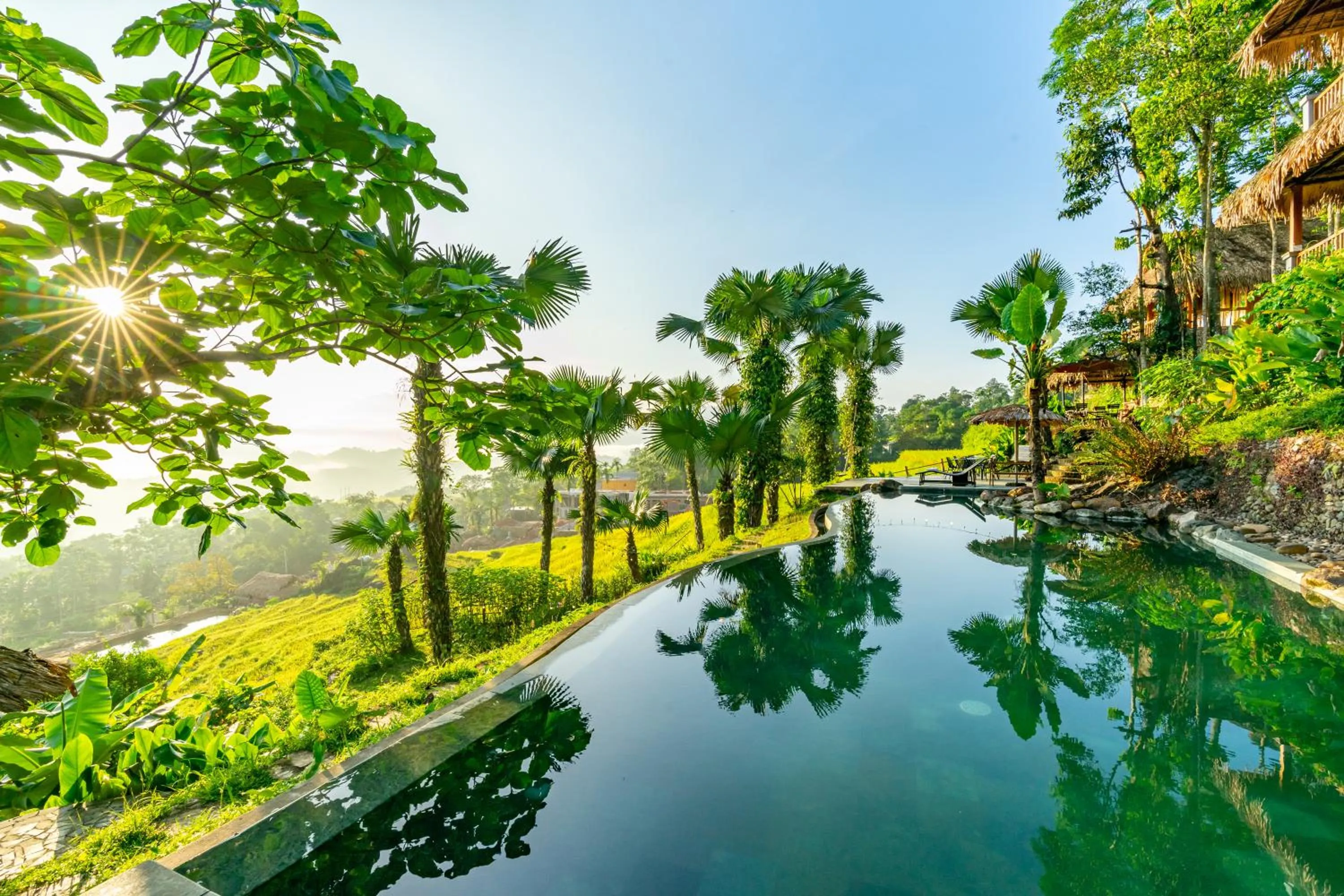 Swimming pool in Puluong Retreat