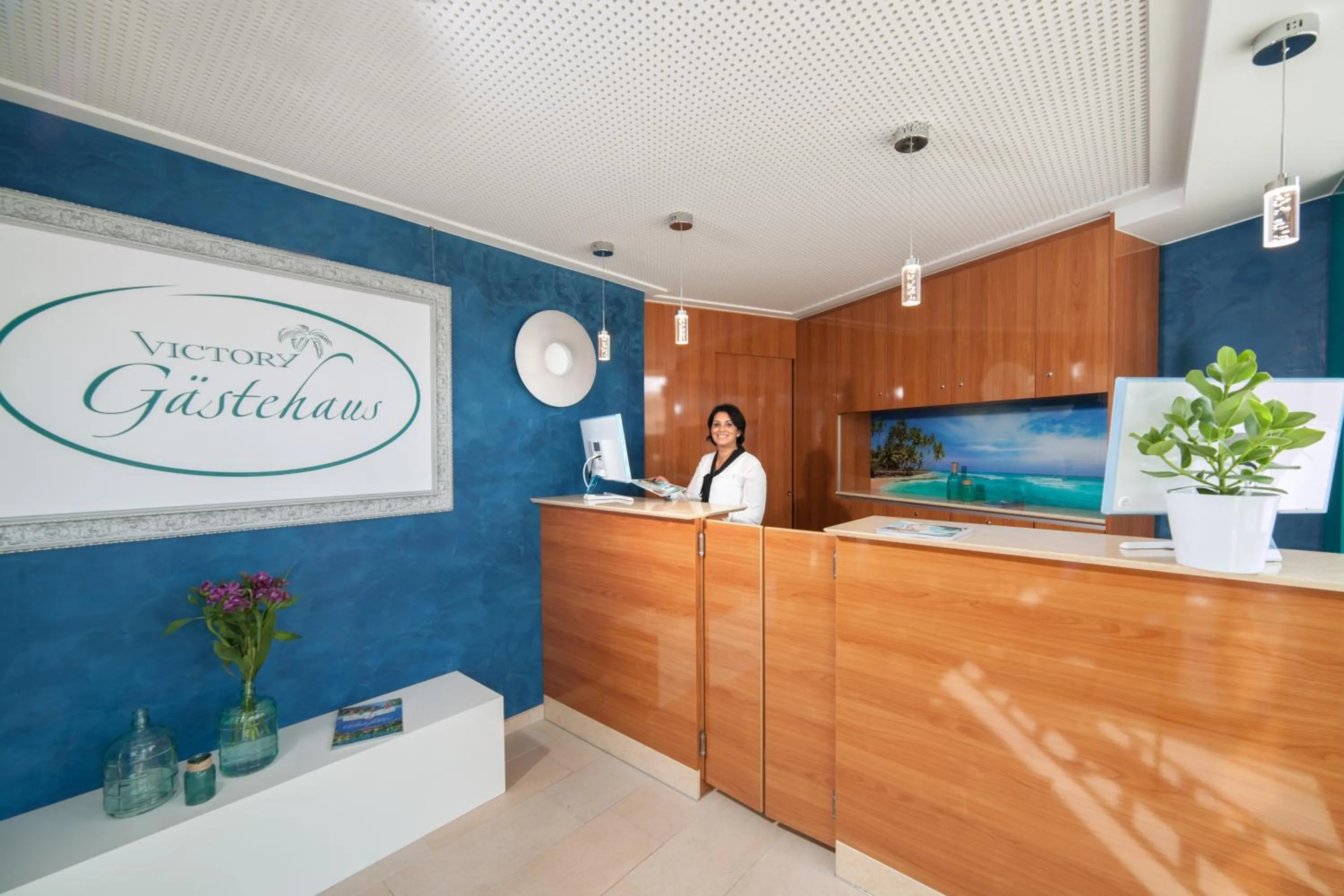 Lobby or reception in Victory Gästehaus Therme Erding