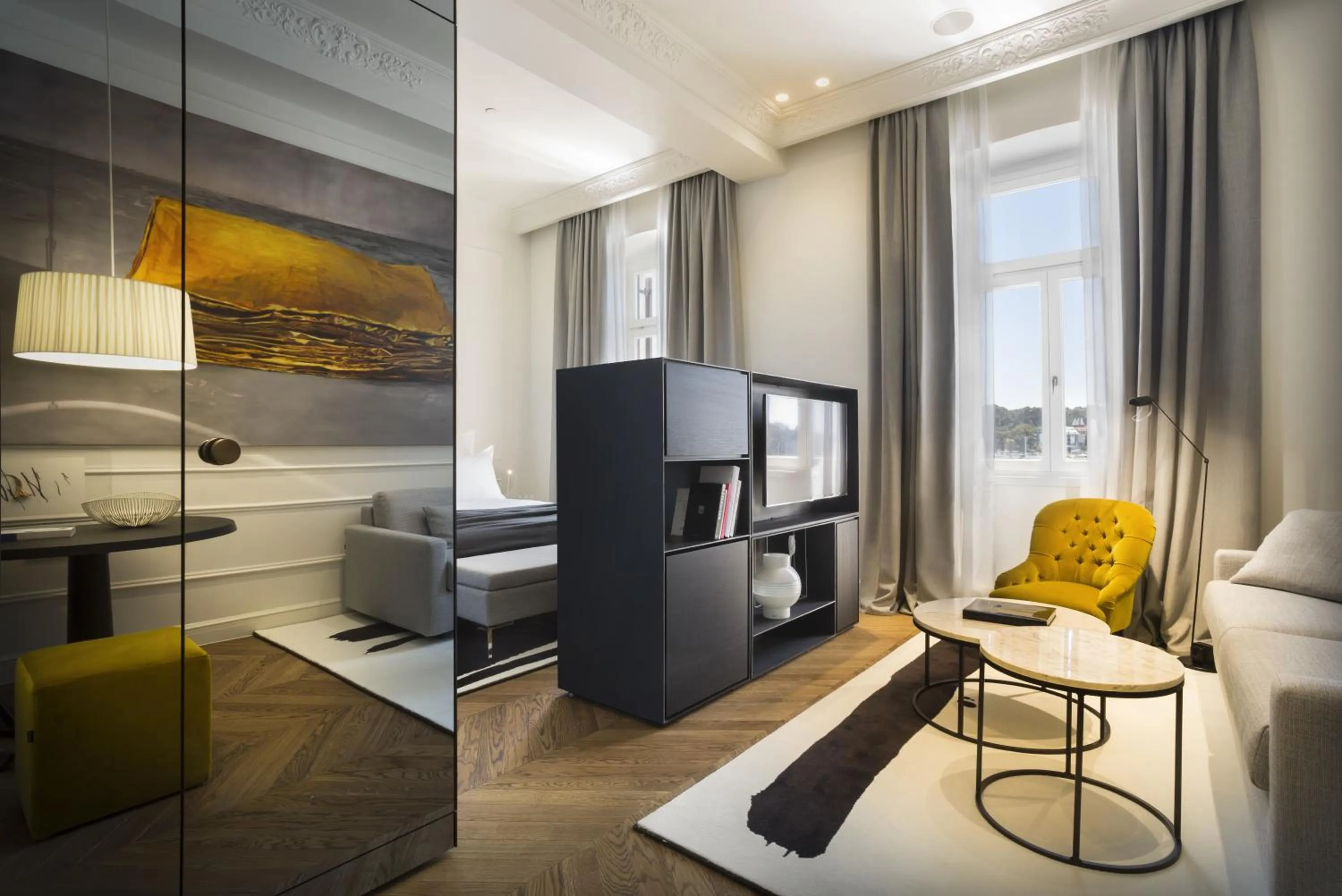 Seating area, Bed in Adriatic Hotel by Maistra Collection