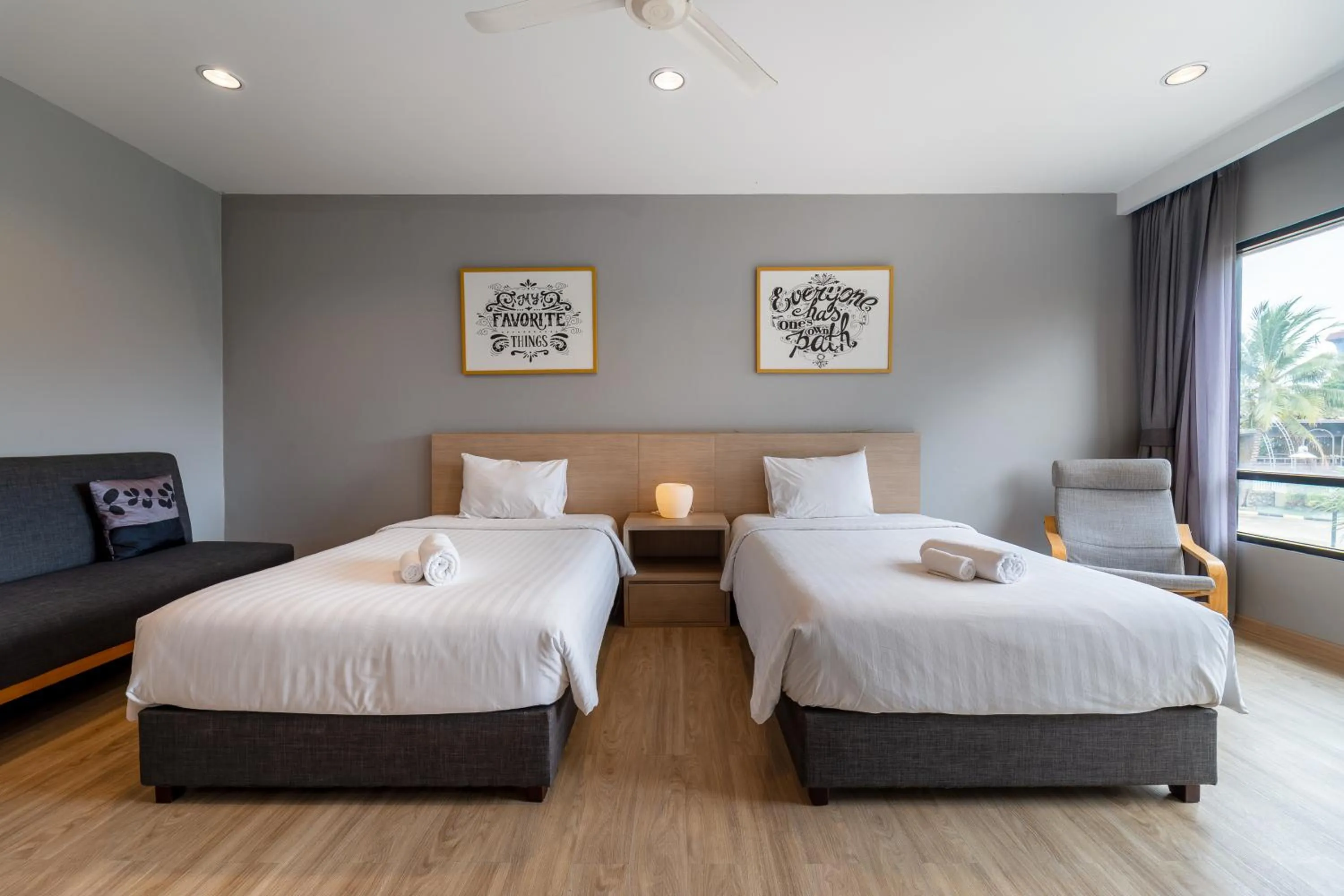 Bed in Grandsiri Resort KhaoYai