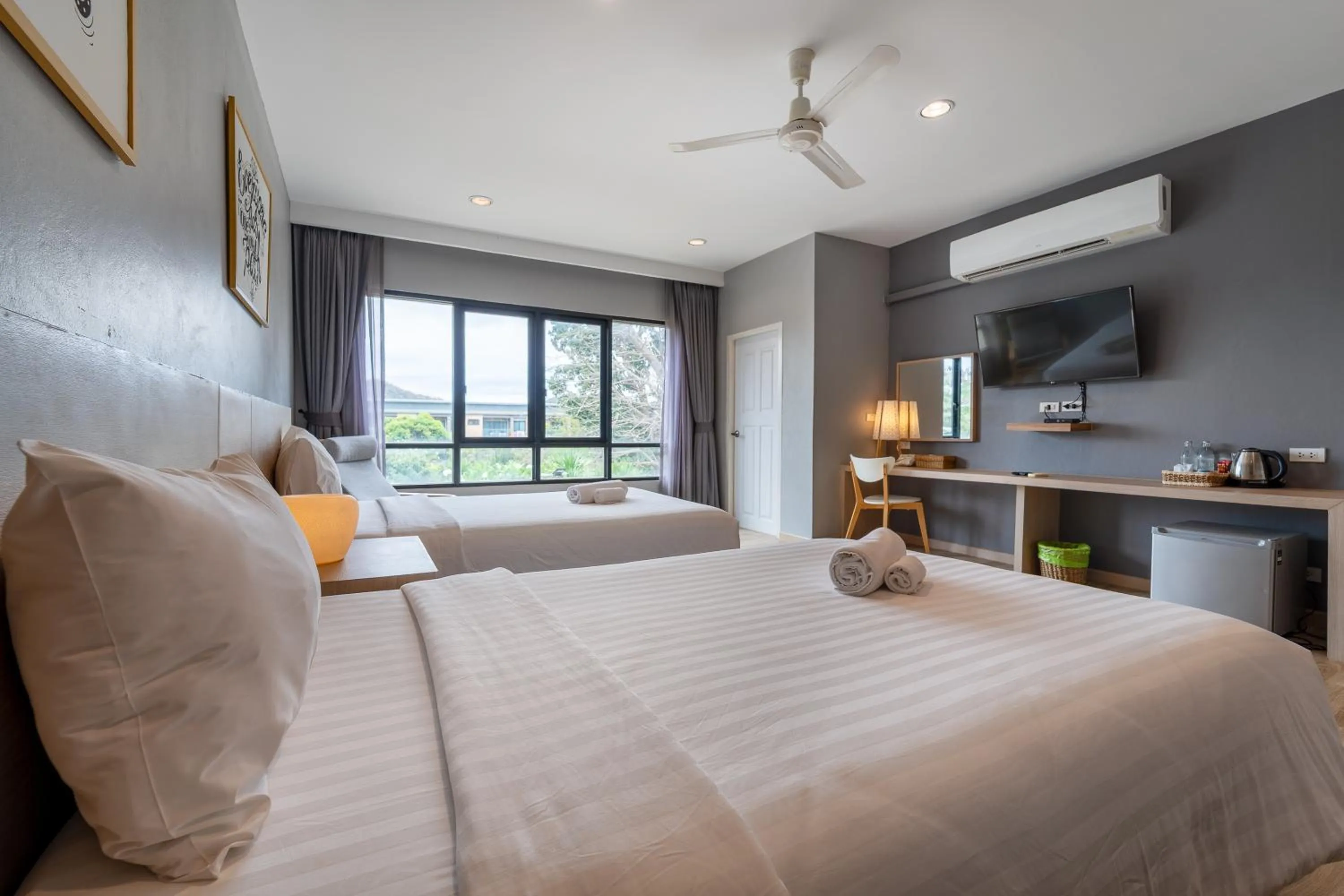 TV and multimedia, Bed in Grandsiri Resort KhaoYai