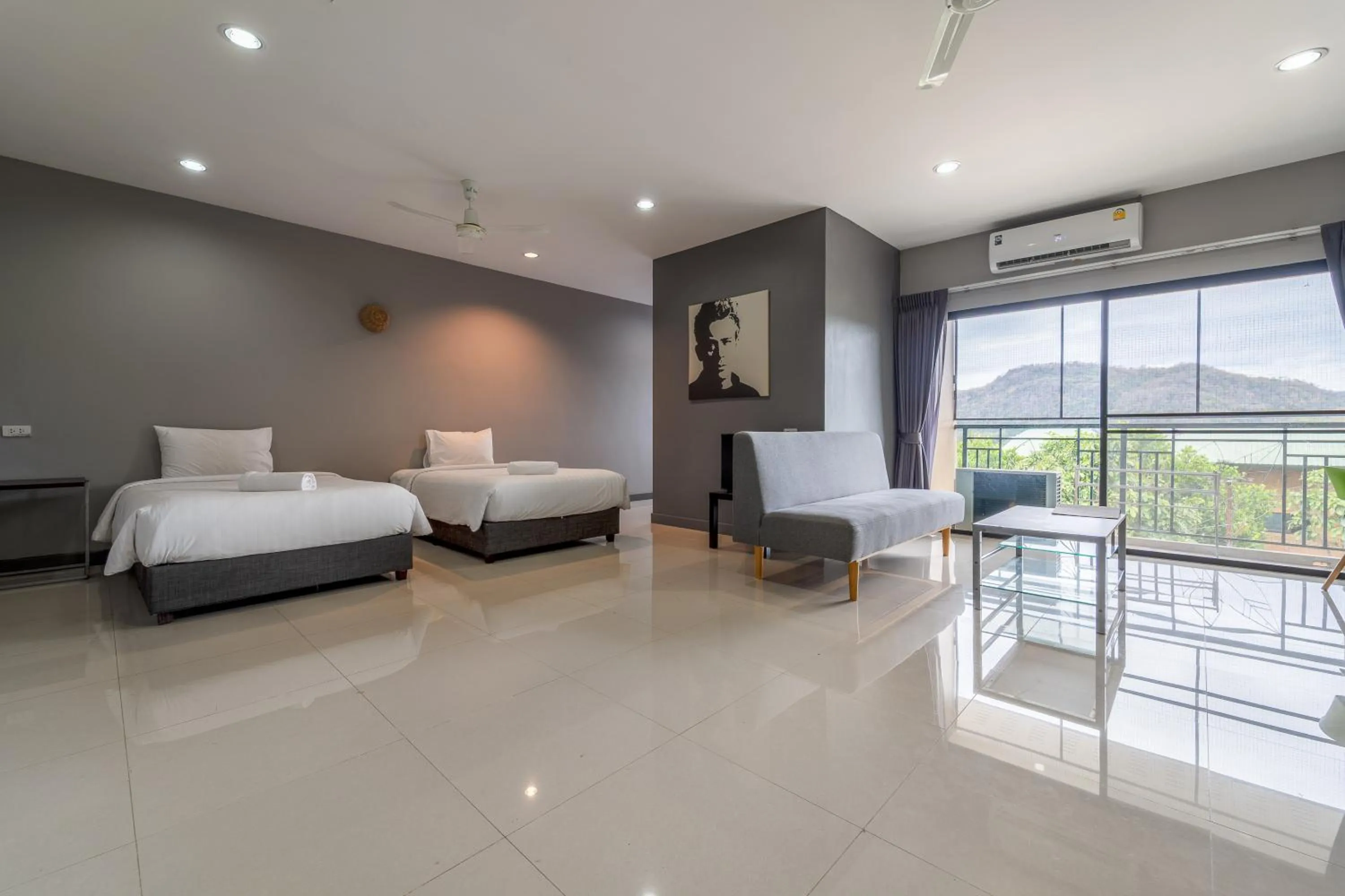 View (from property/room), Bed in Grandsiri Resort KhaoYai