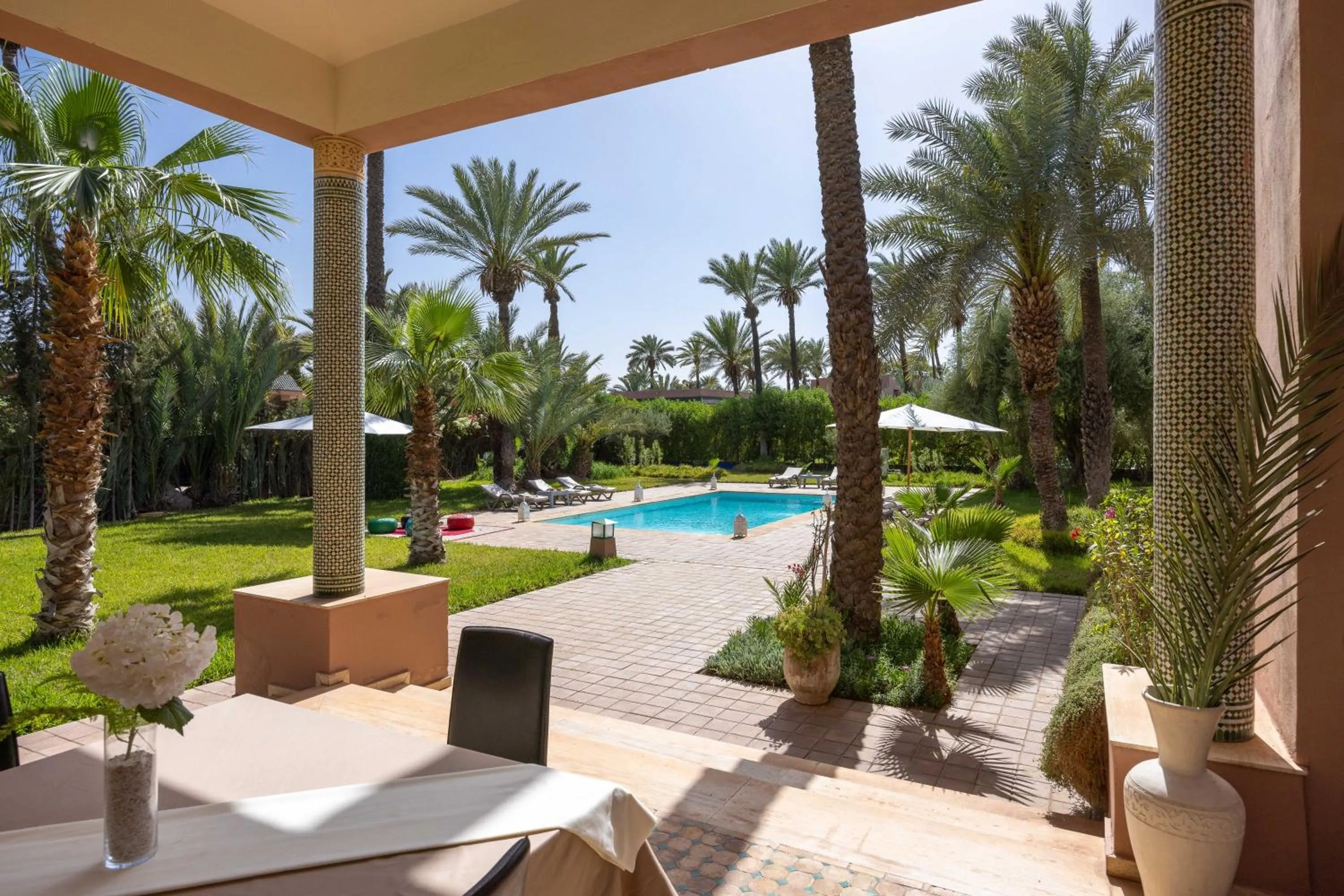 Pool view in Domaine Abiad