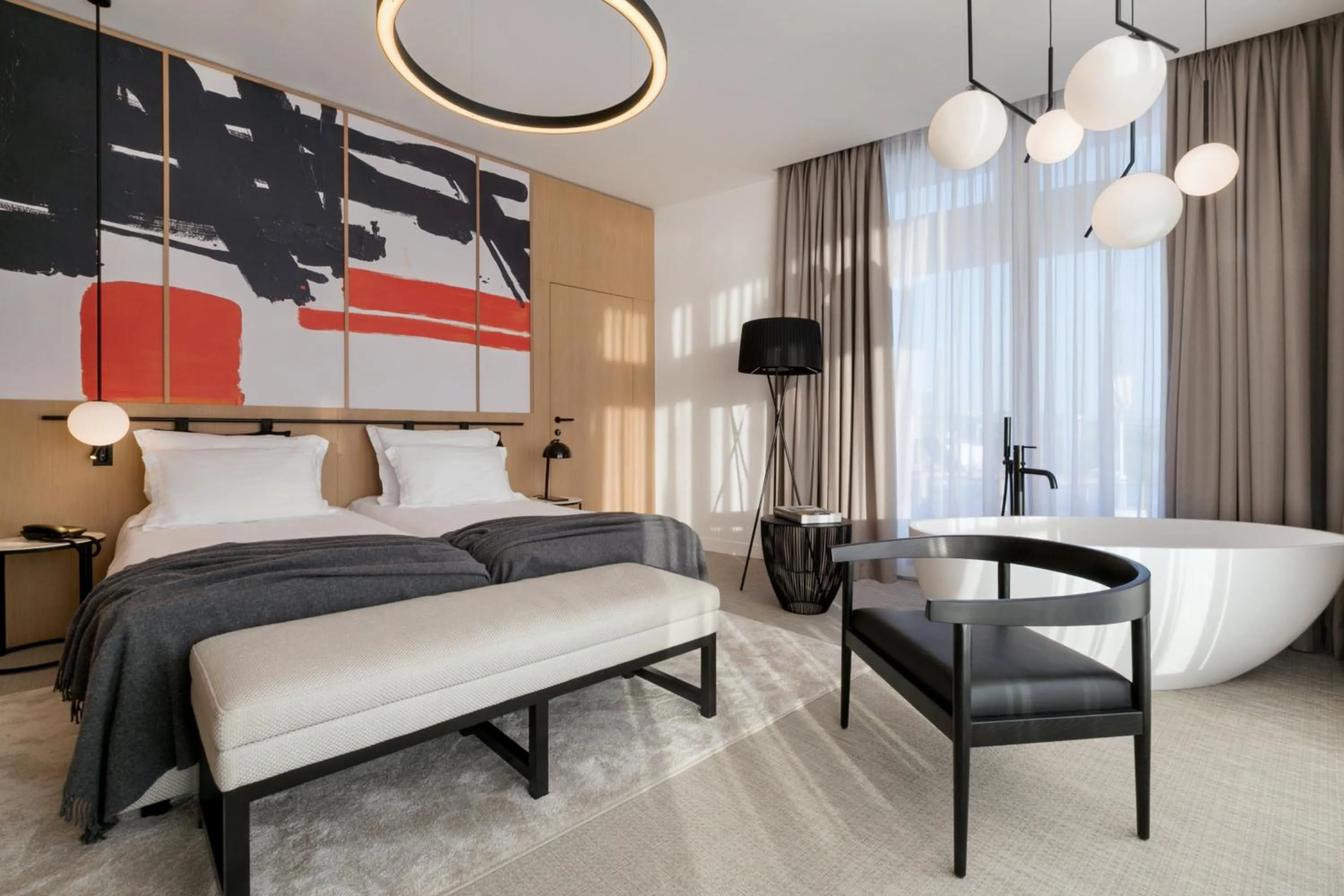 Bathroom, Bed in Amfora Hvar Grand Beach Resort