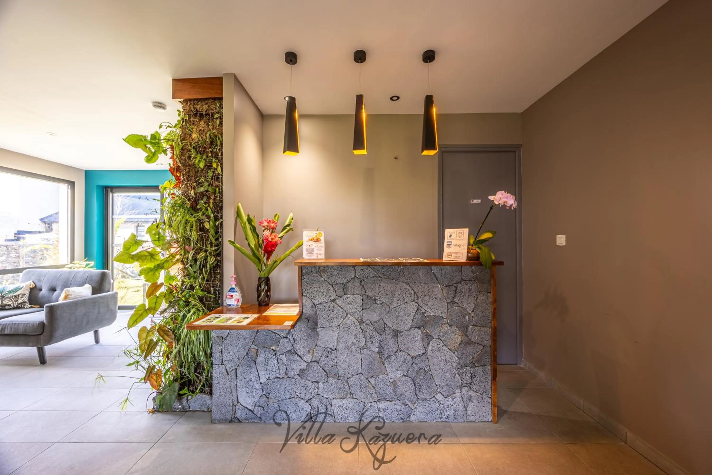 Lobby or reception in La Villa Kazuera