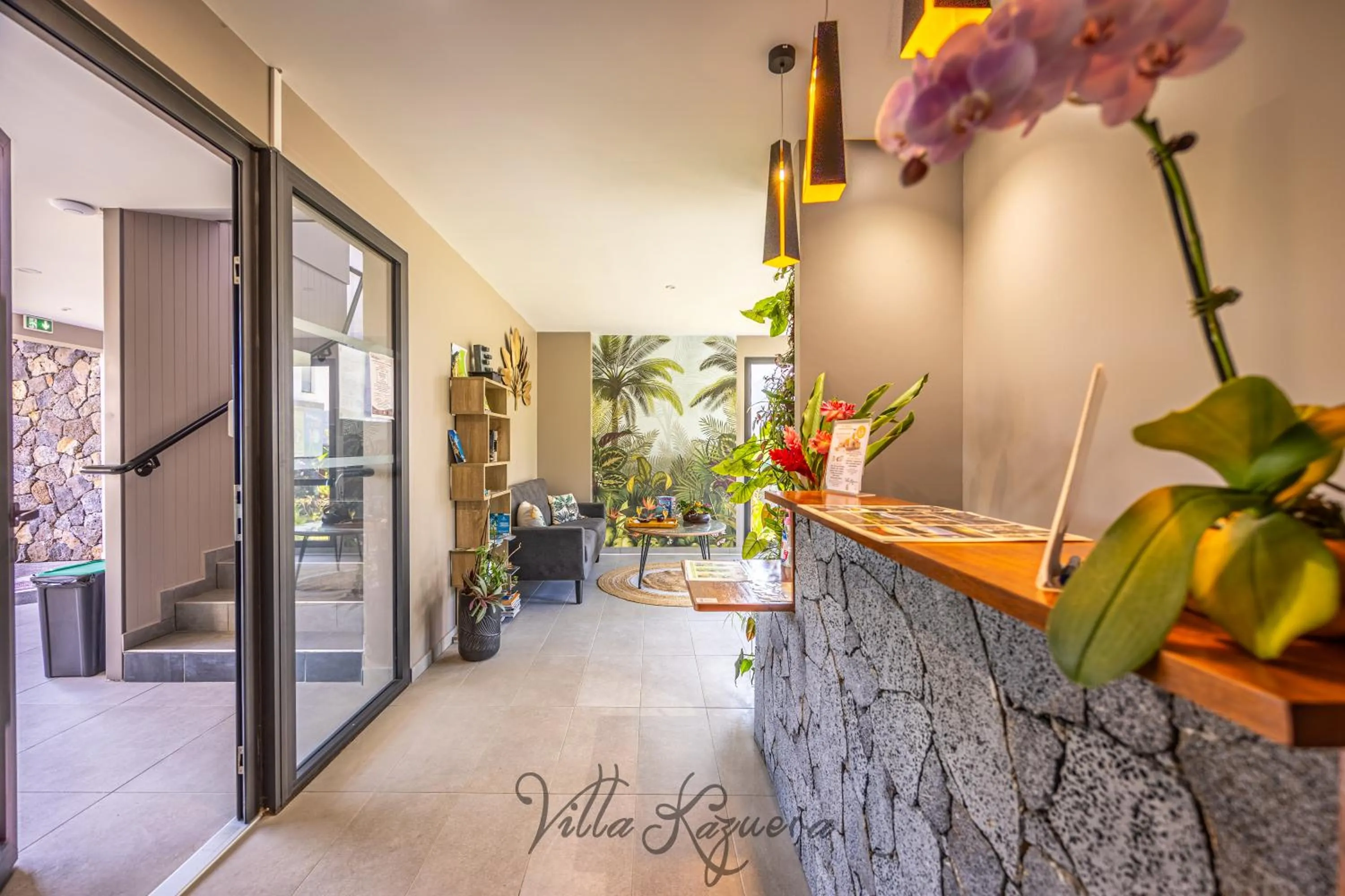 Lobby or reception in La Villa Kazuera