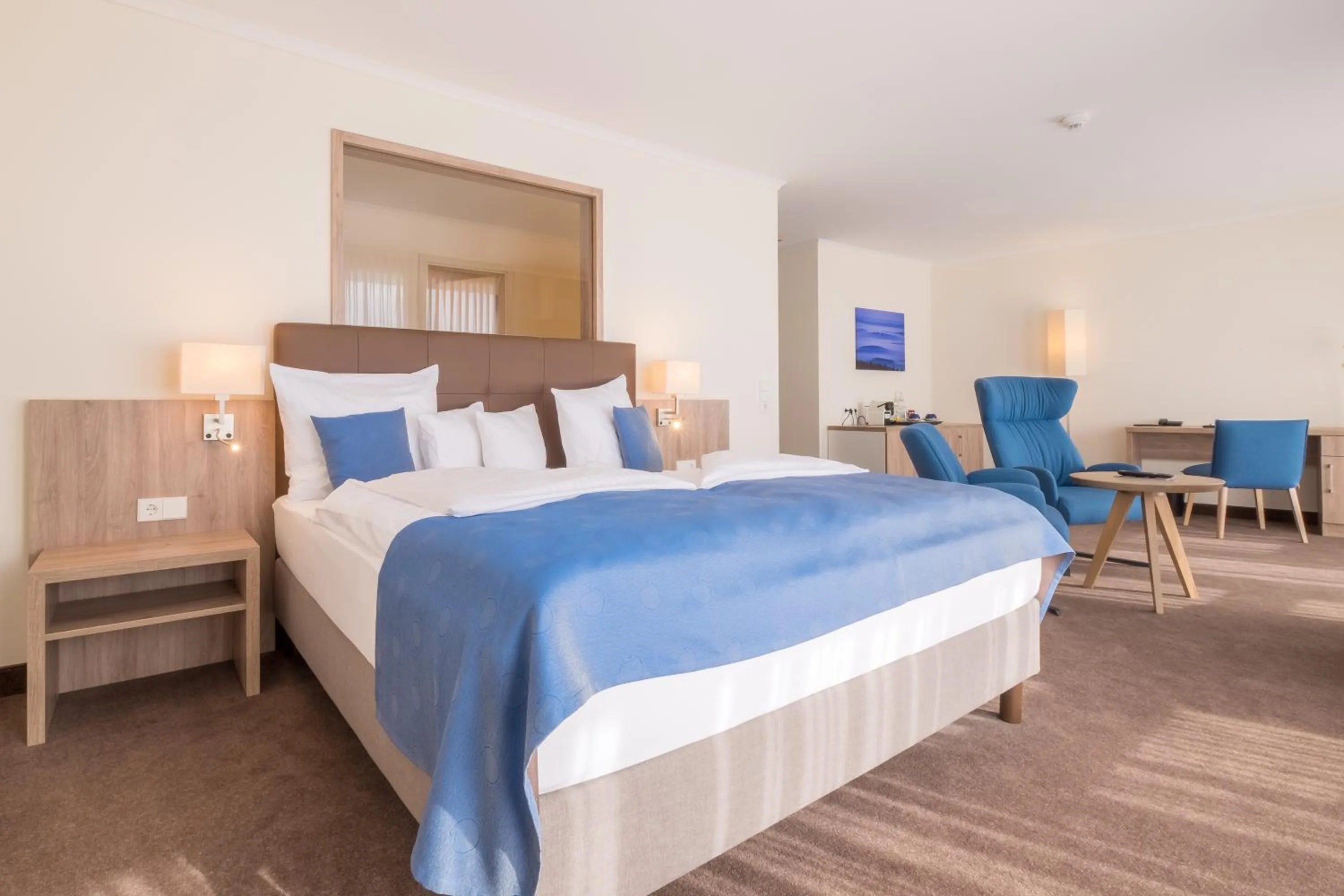 Coffee/tea facilities, Bed in Siebenquell® GesundZeitResort