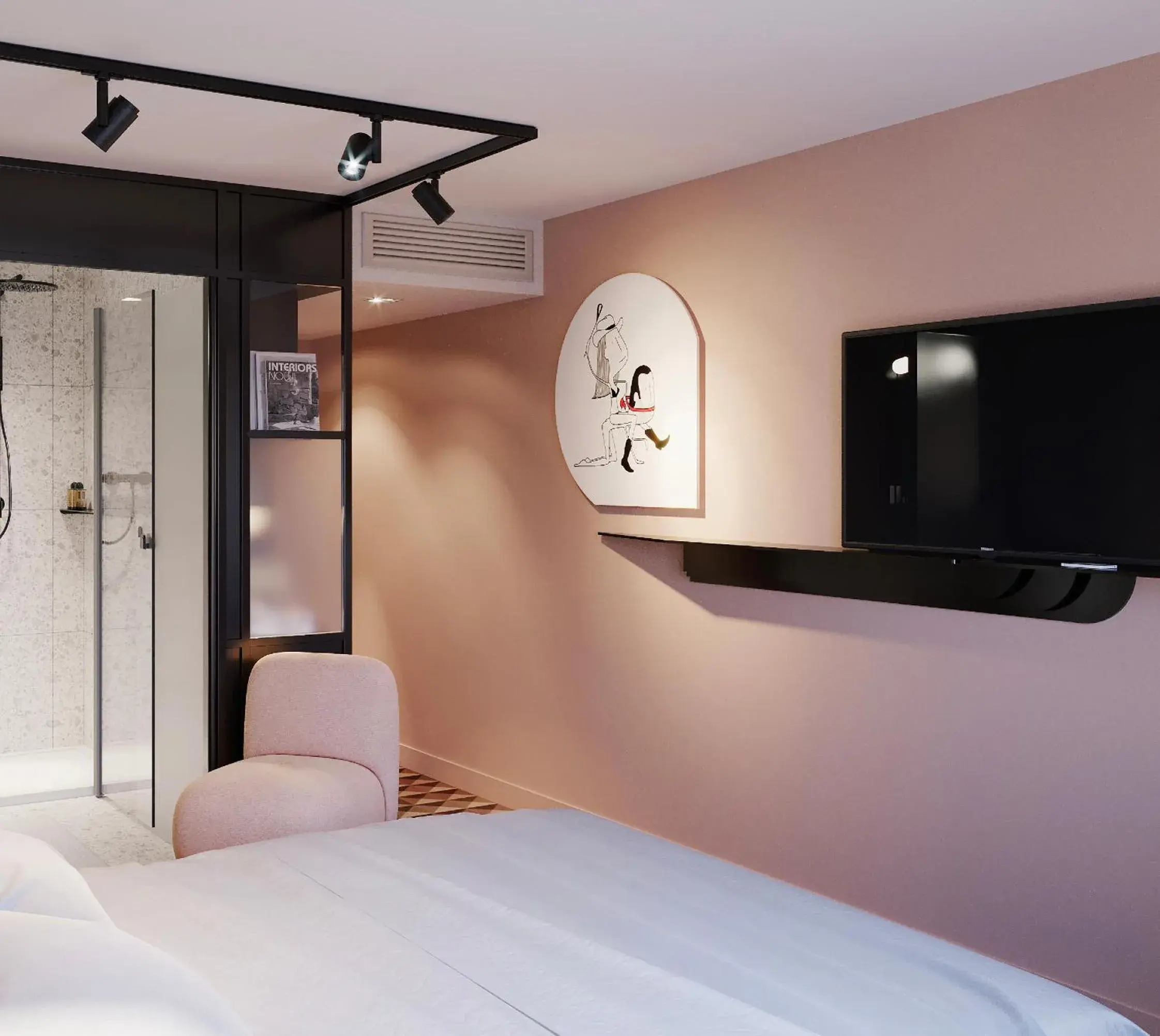 2 rooms next to each other (2 single beds and 1 double room) in TRIBE Paris Batignolles 2 rooms next to each other (2 single beds and 1 double room) in TRIBE Paris Batignolles