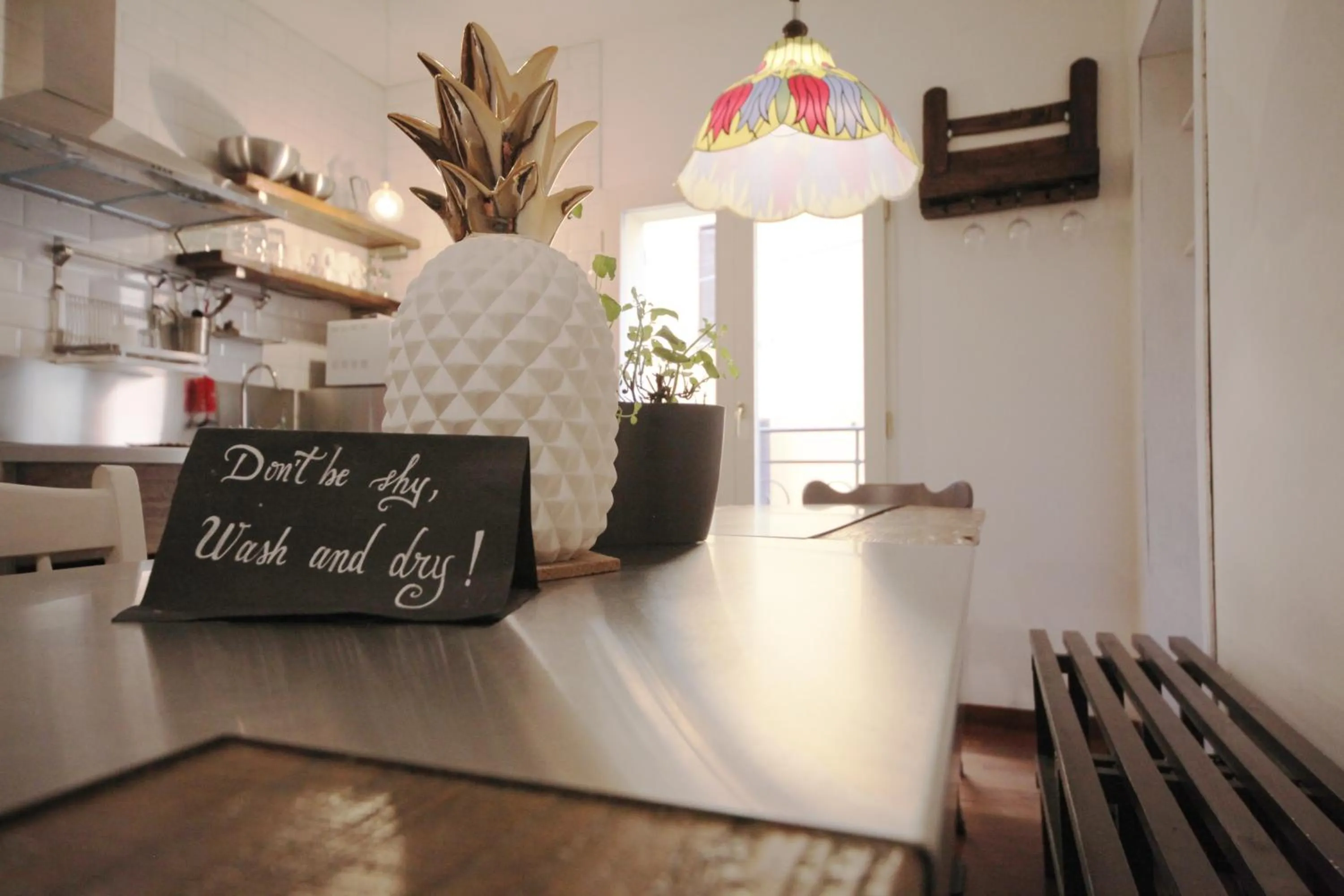 Communal kitchen in Dopa Hostel