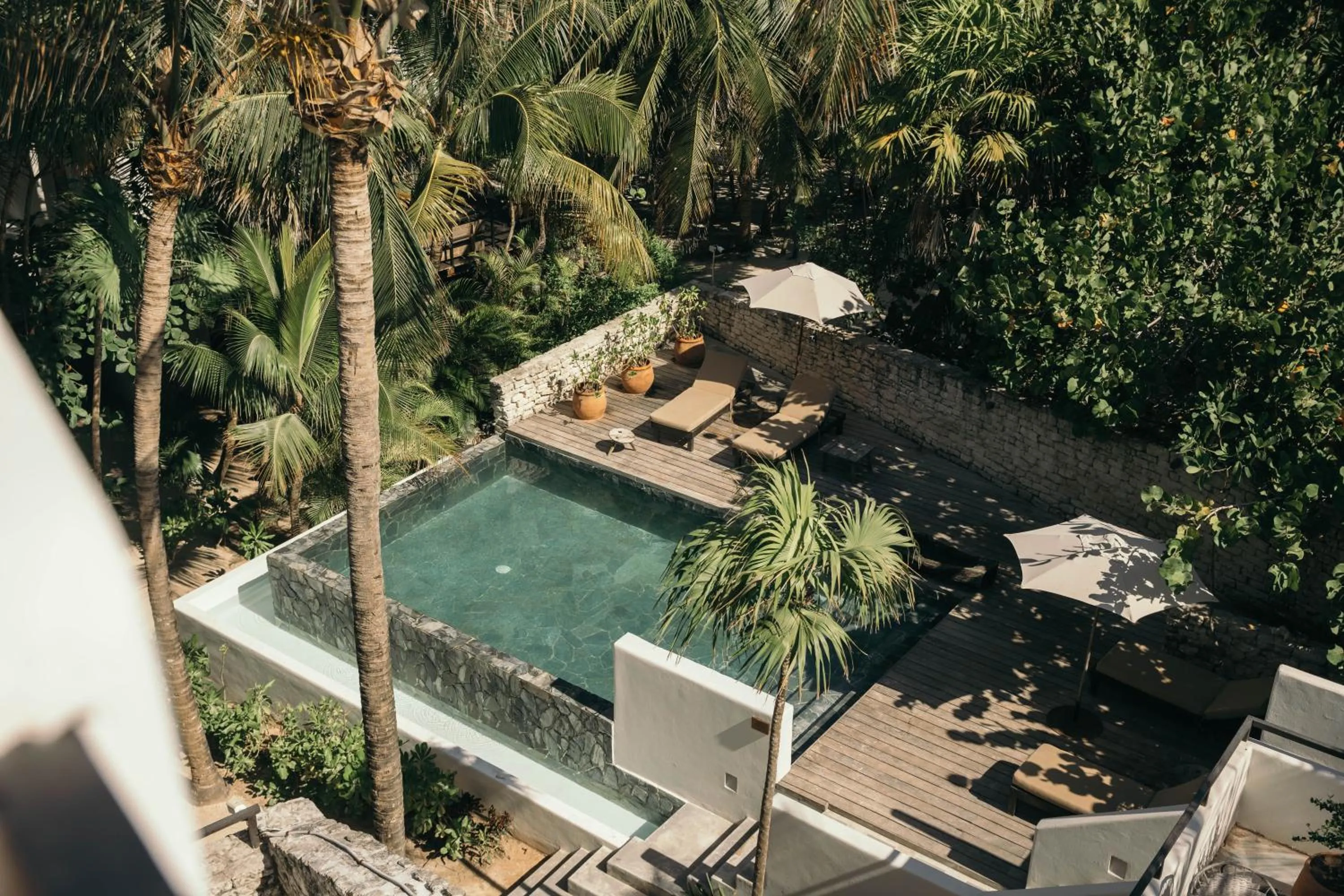 Bird's eye view in Chiringuito Tulum