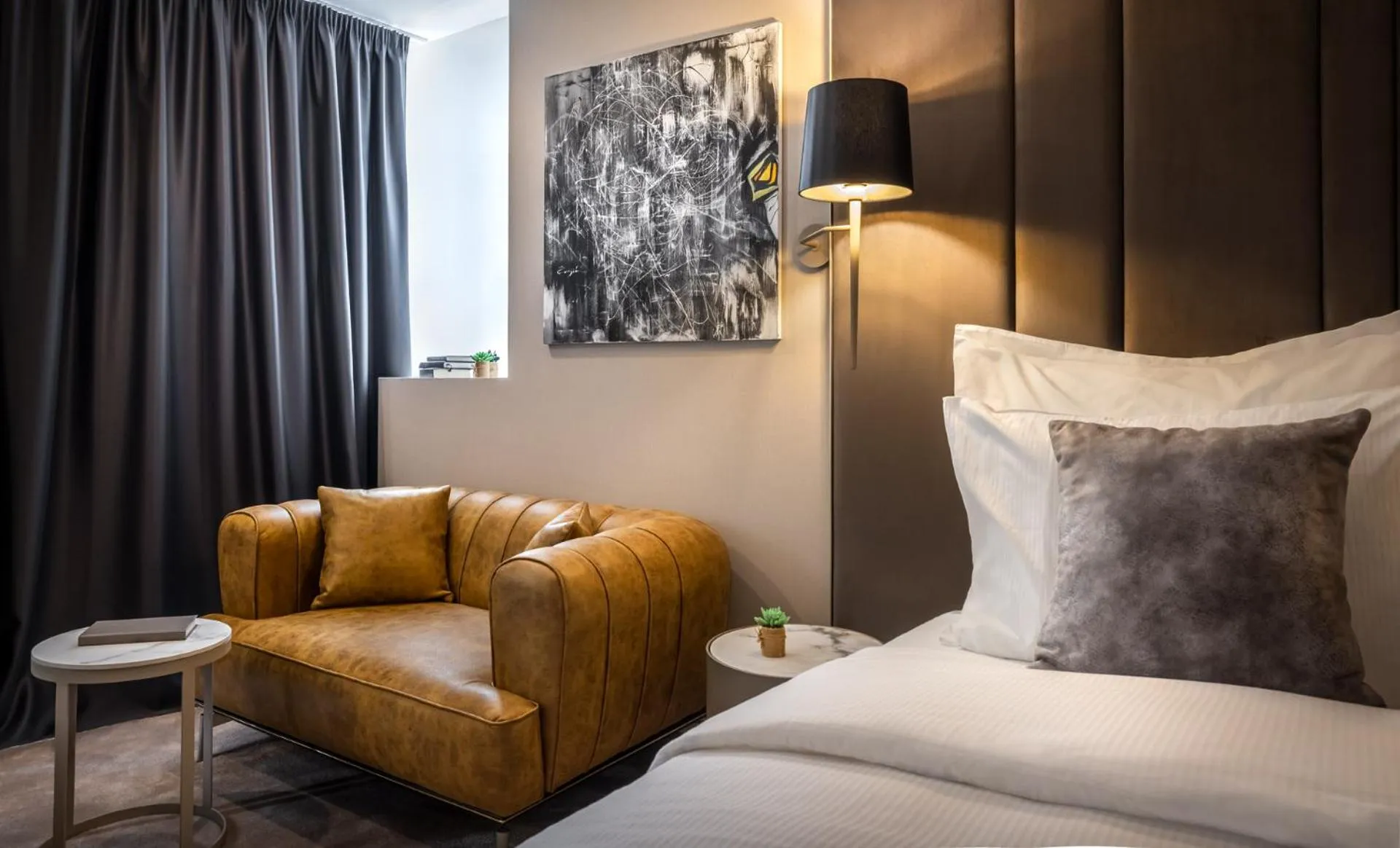 Seating area, Bed in Grand Hotel Adriatic