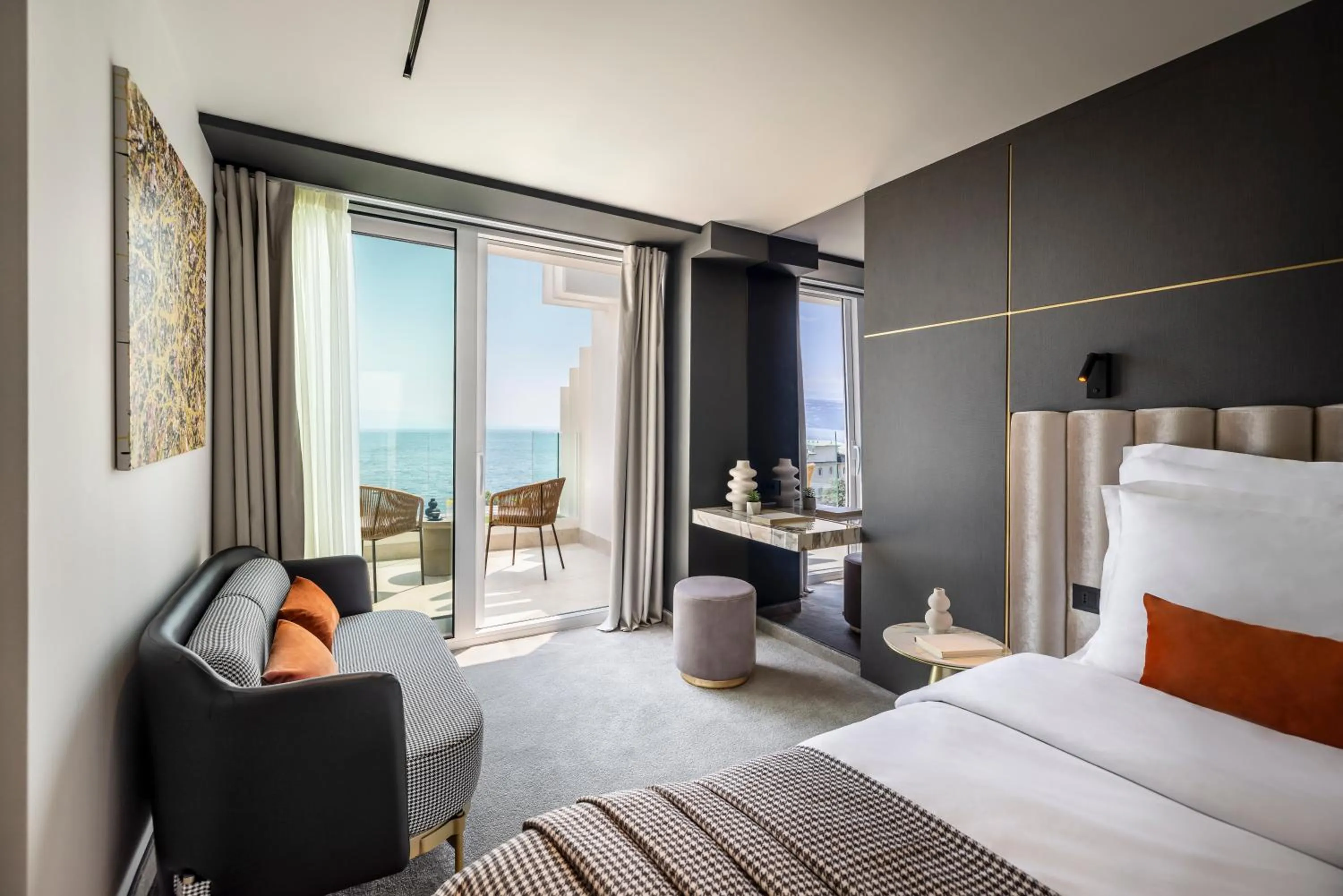 View (from property/room), Bed in Grand Hotel Adriatic