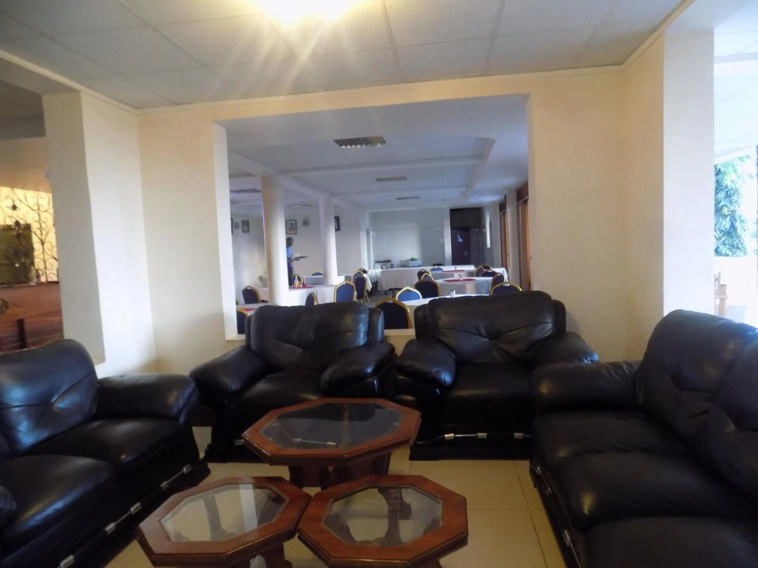 Seating area in Kayegi Hotel Mbale