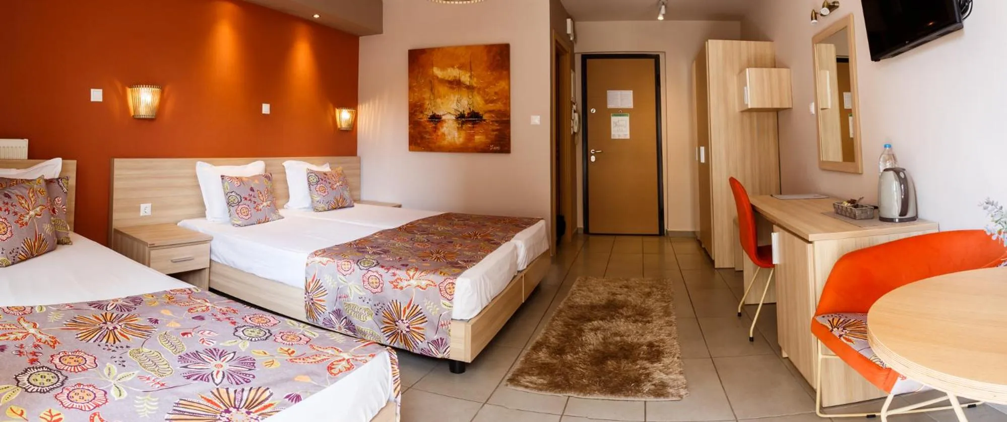 Bed in Limani Comfort Rooms