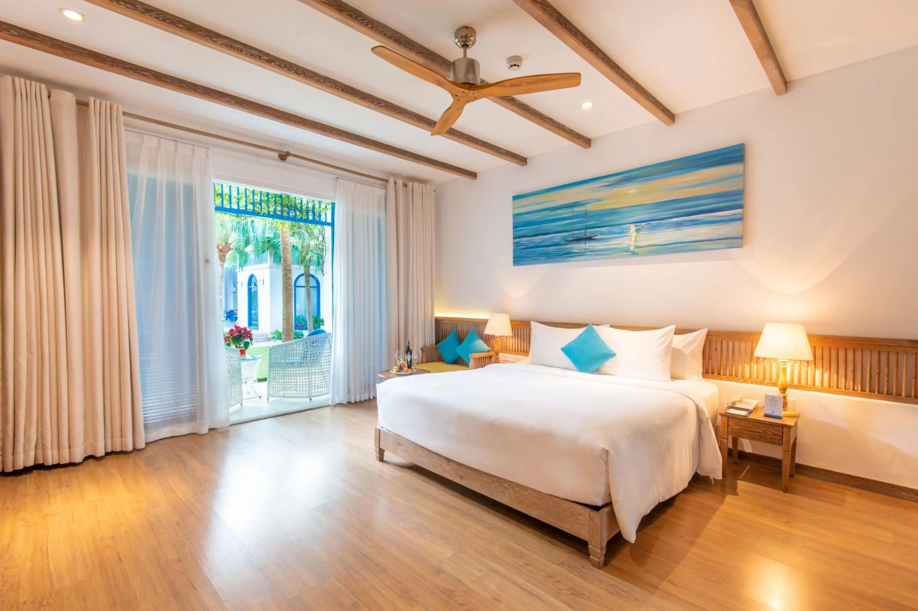 Balcony/Terrace, Bed in Risemount Premier Resort Da Nang