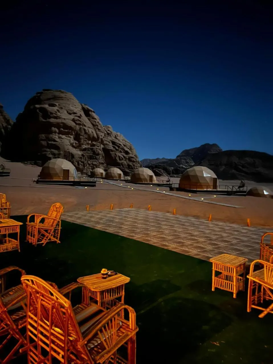 Seating area in Hasan Zawaideh luxury camp 2