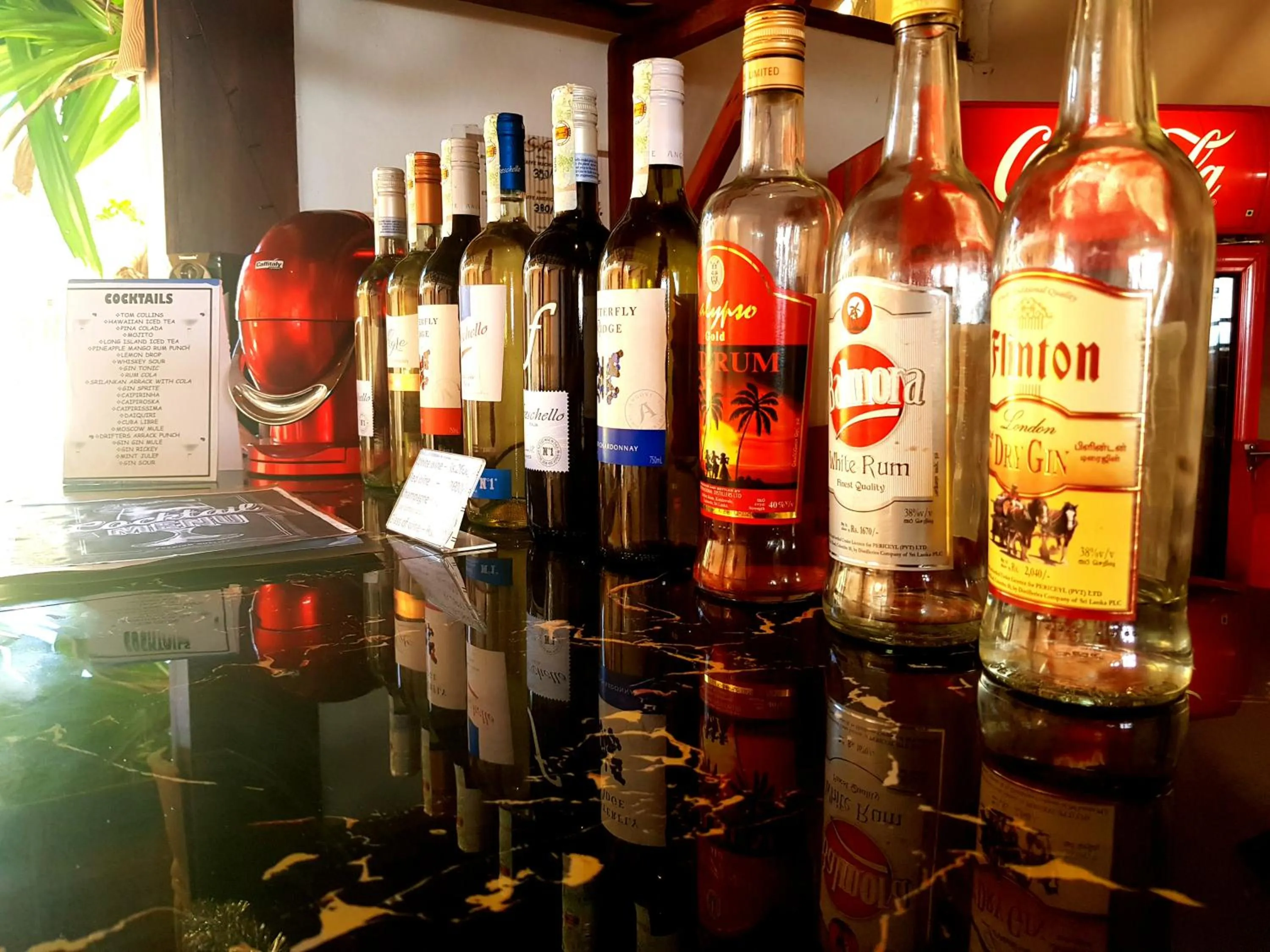 Drinks in Drifters Hotel & Beach Restaurant