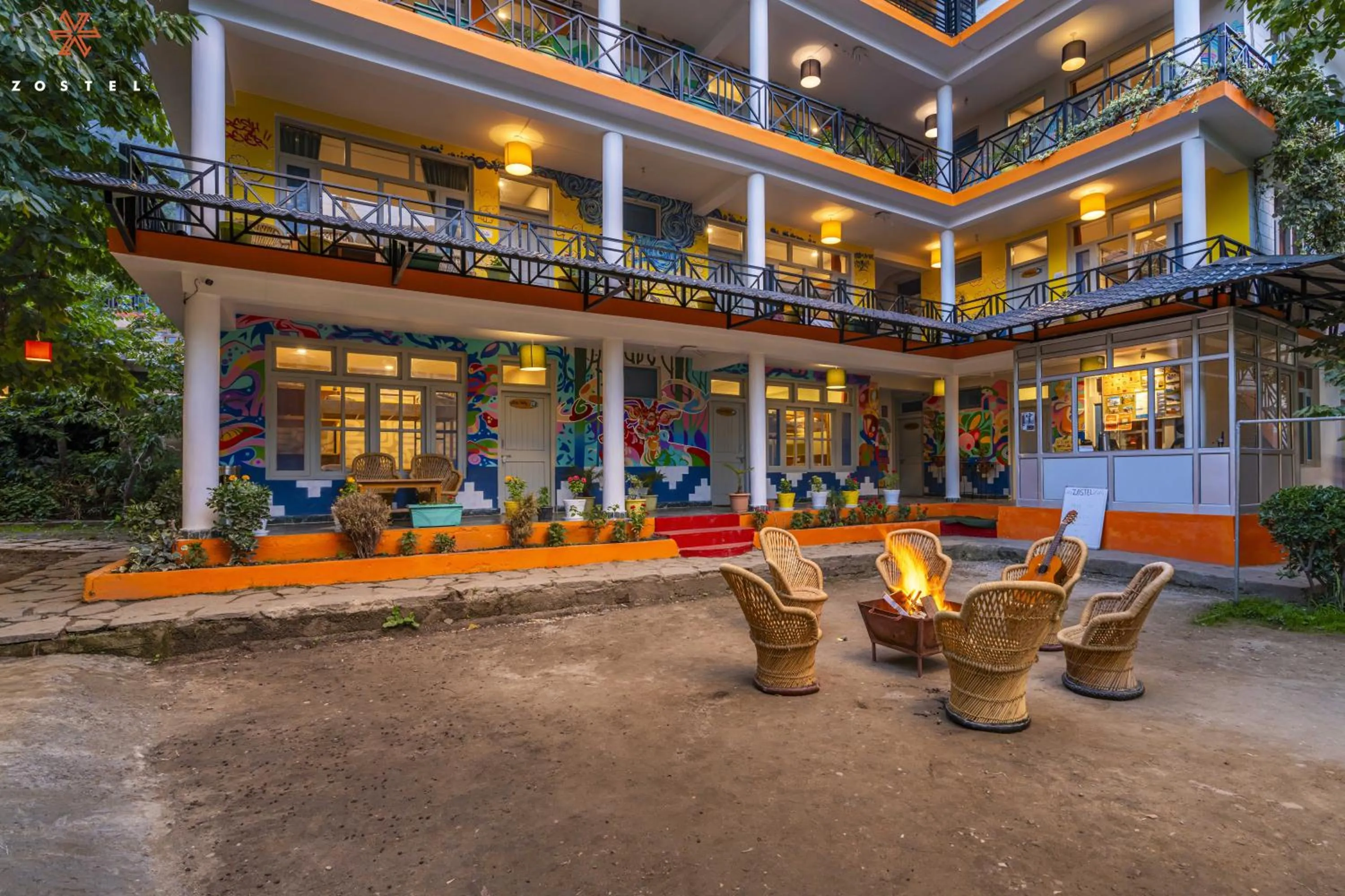 Property building in Zostel Old Manali