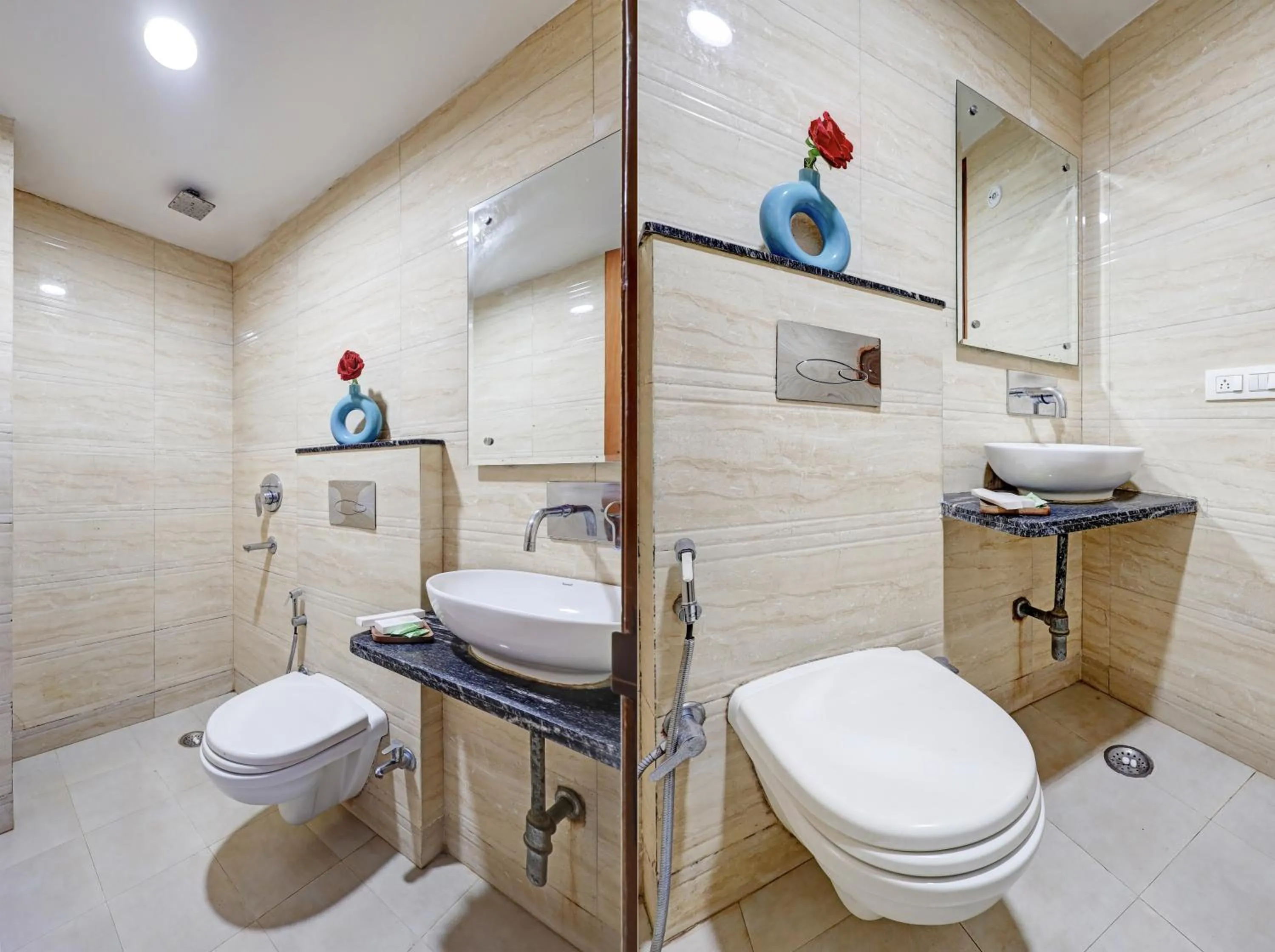Bathroom in Hotel Tashkent Palace - Walk in from New Delhi Station & Metro Station