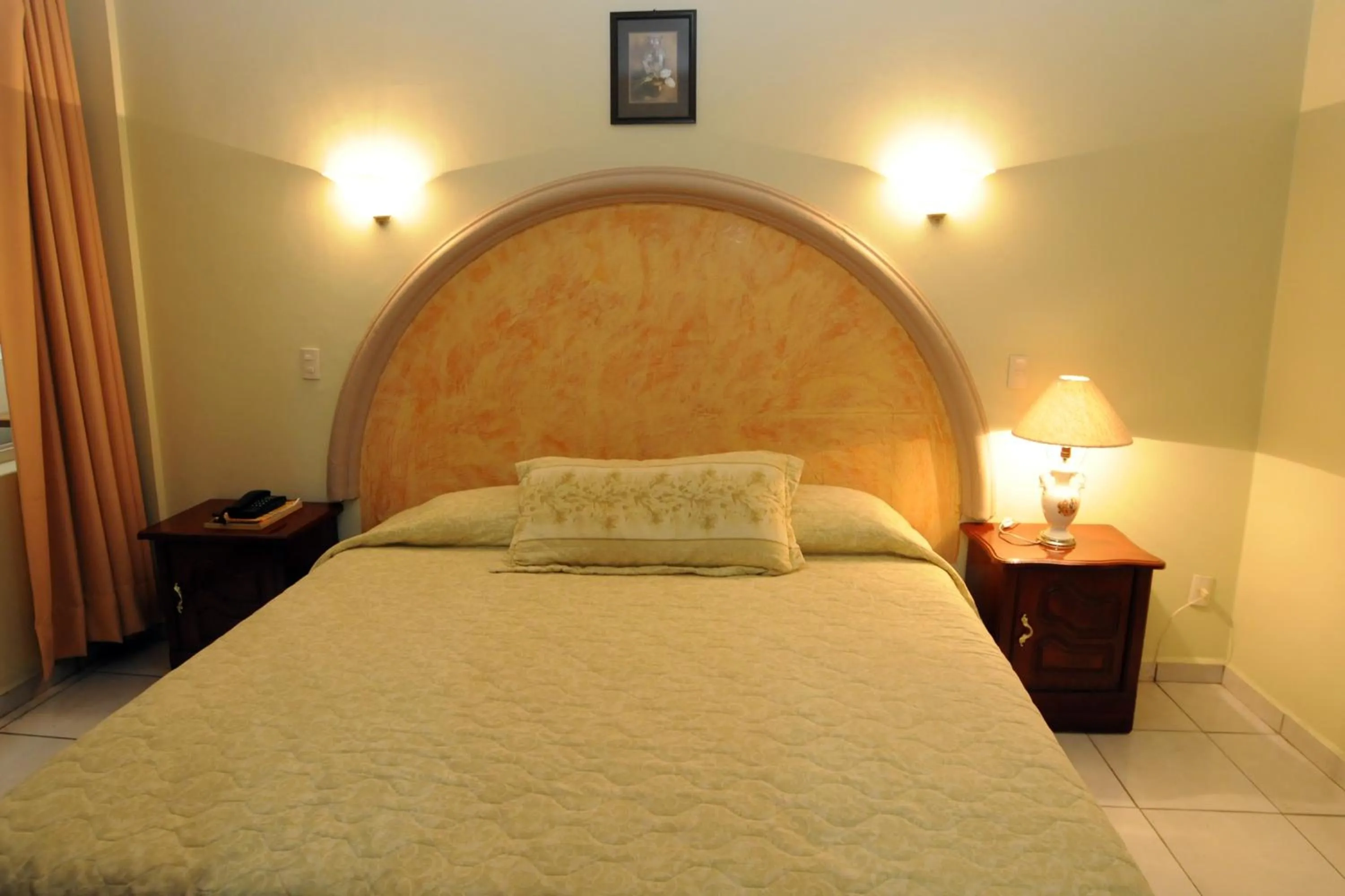 Bed in Hotel Plaza Sahuayo