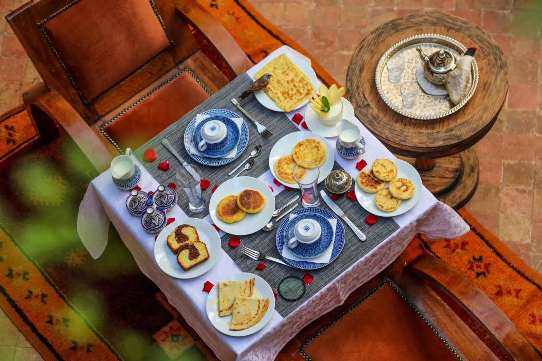 Breakfast in Palais Nazha Fes - Luxury Lodging