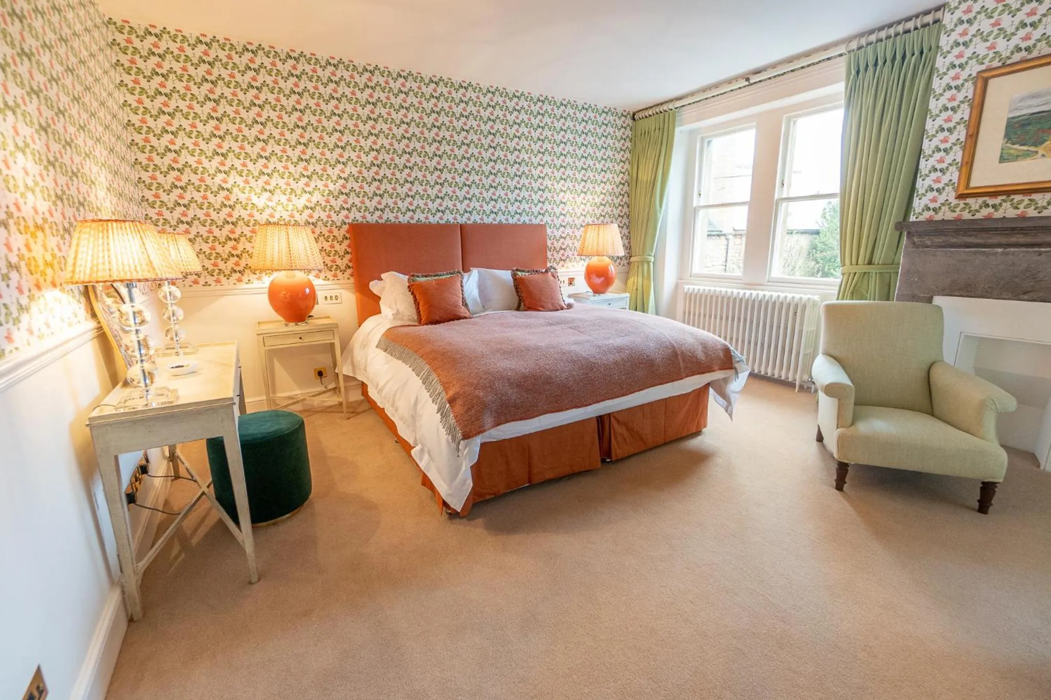 Photo of the whole room, Bed in Hooton Pagnell Hall